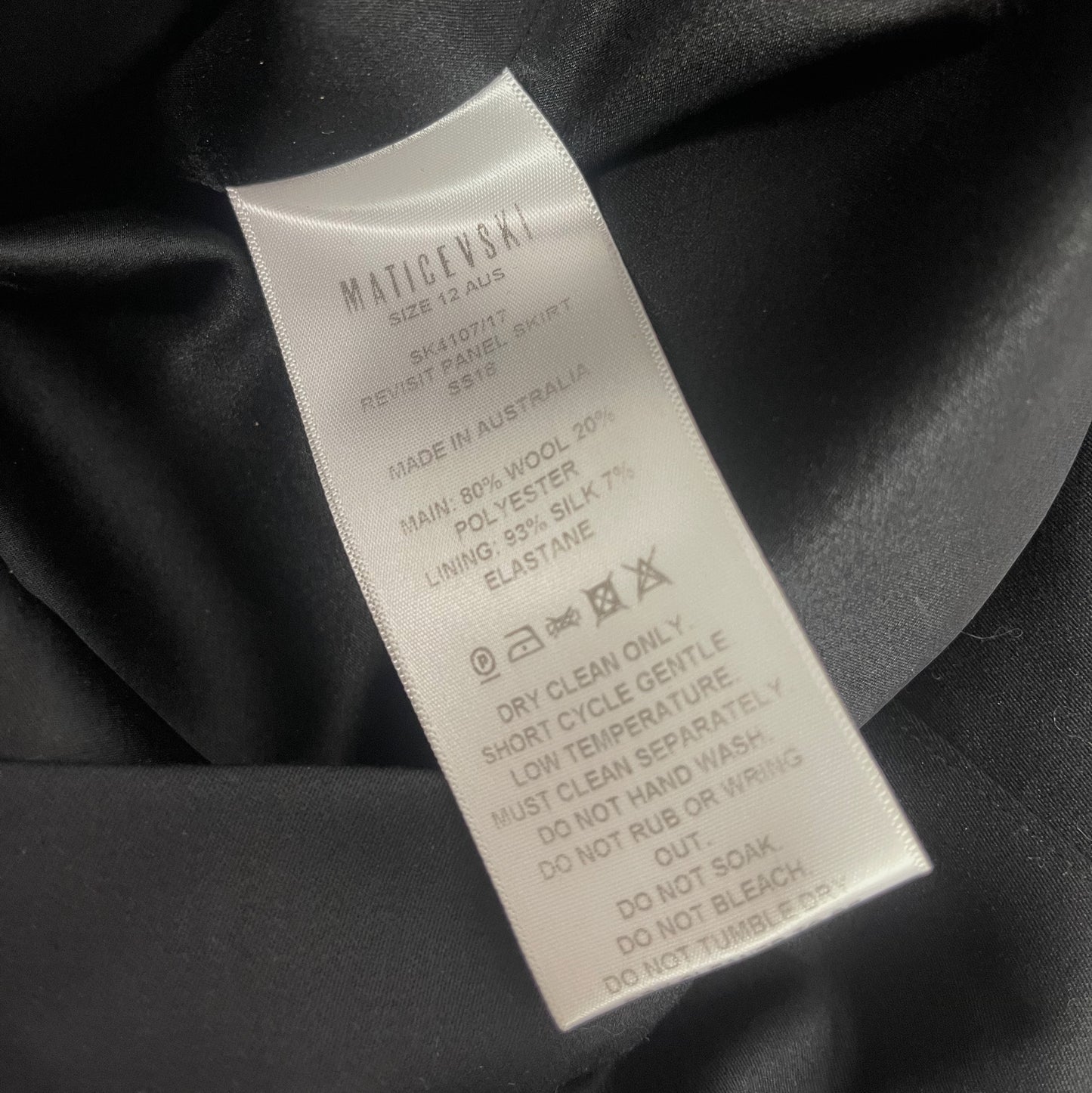 MATICEVSKI Black Midi Skirt