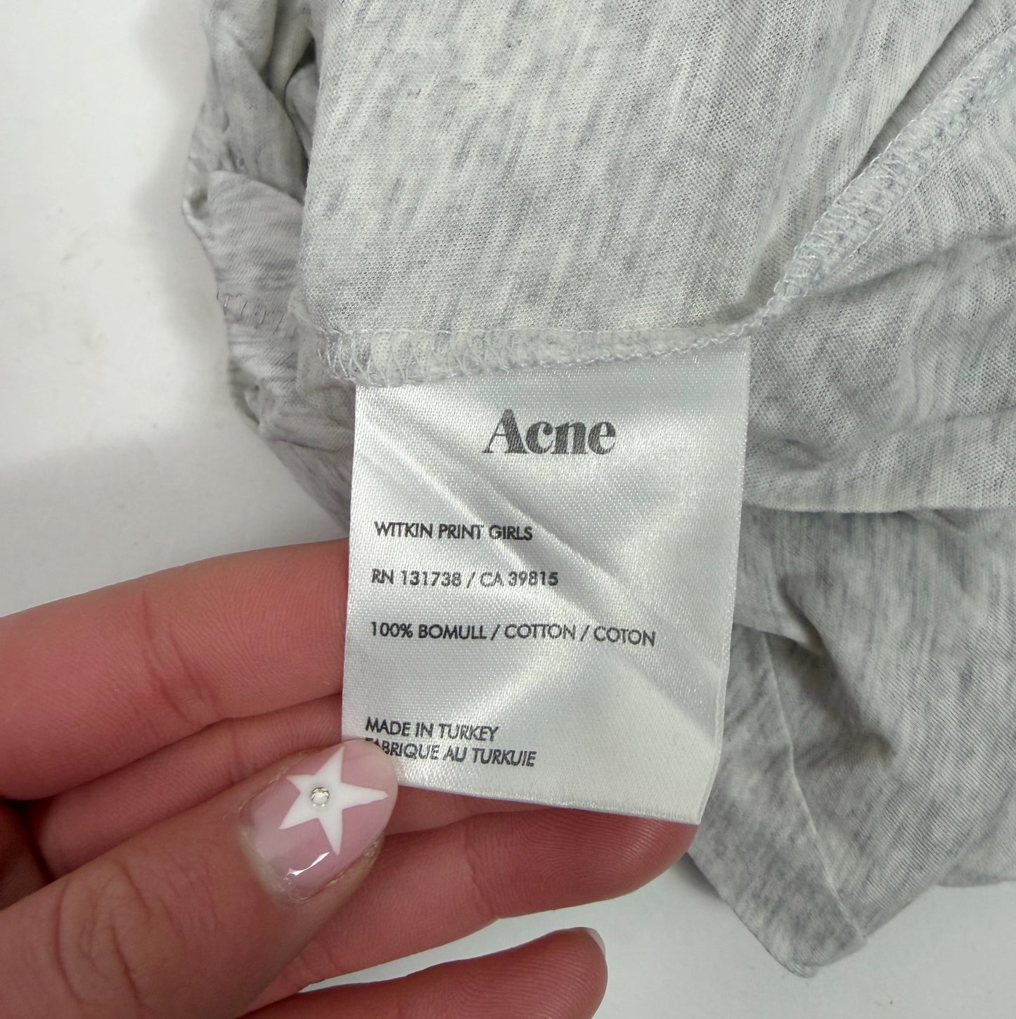 ACNE 'Girls' Graphic 3/4 Length Top