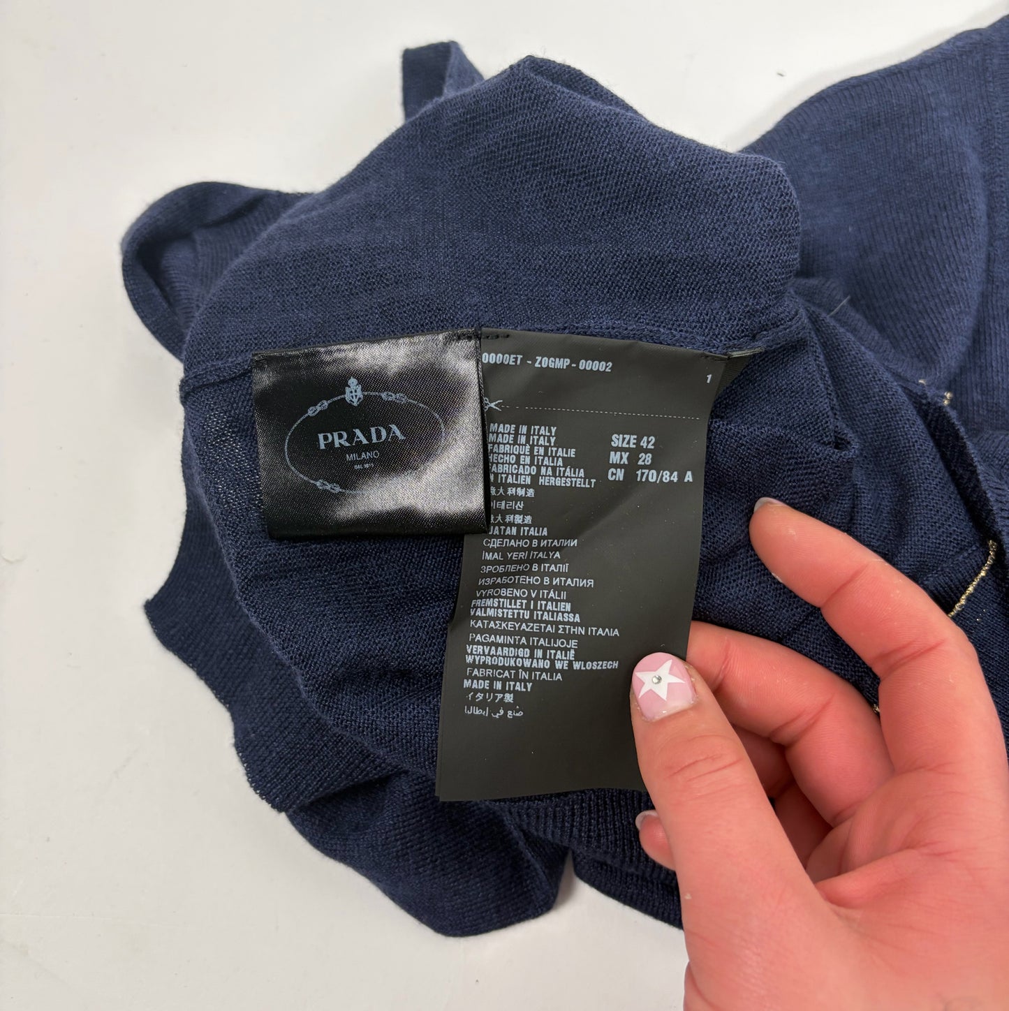 Prada Navy Cardigan