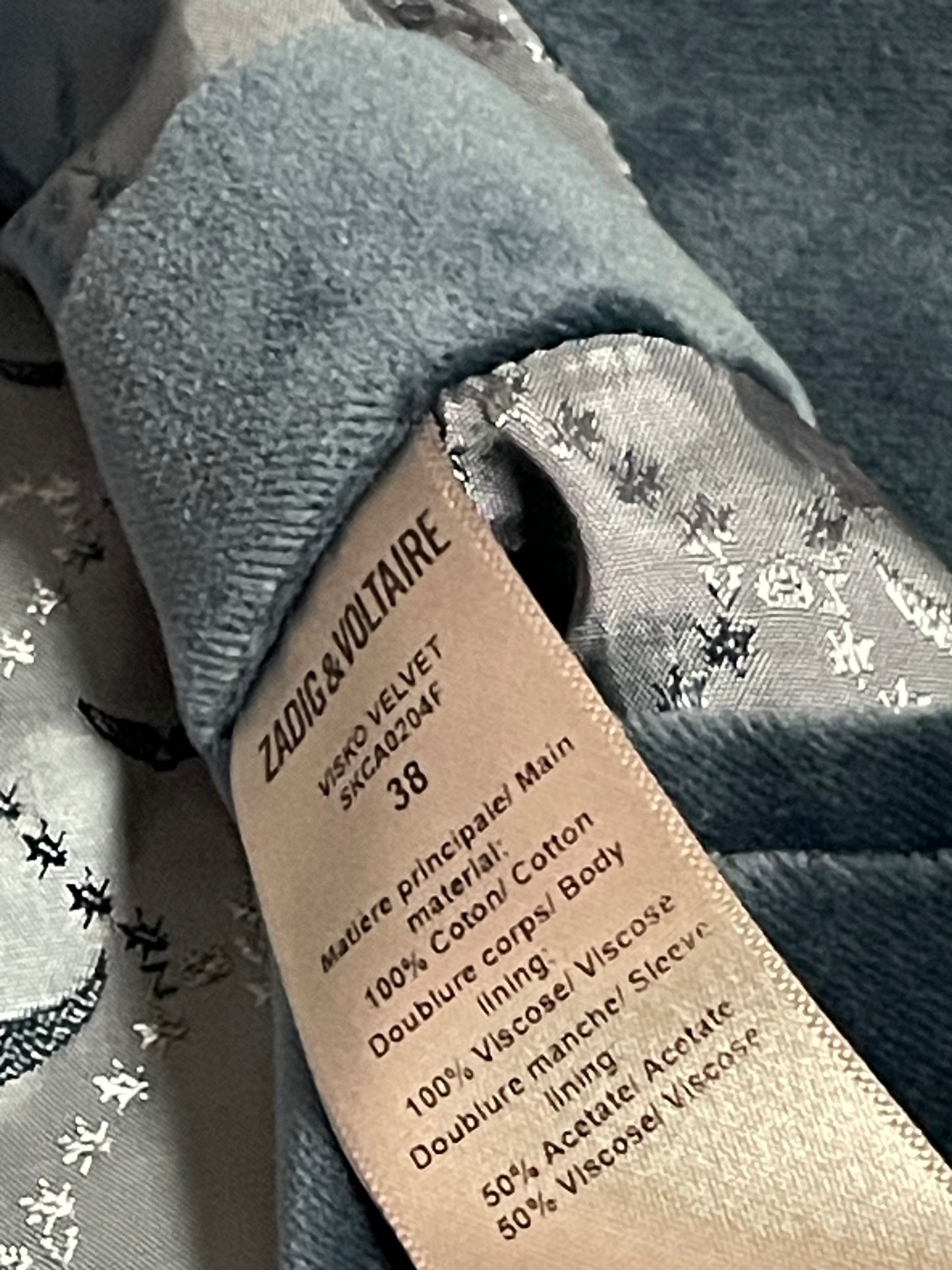 Zadig & Voltaire velvet blazer