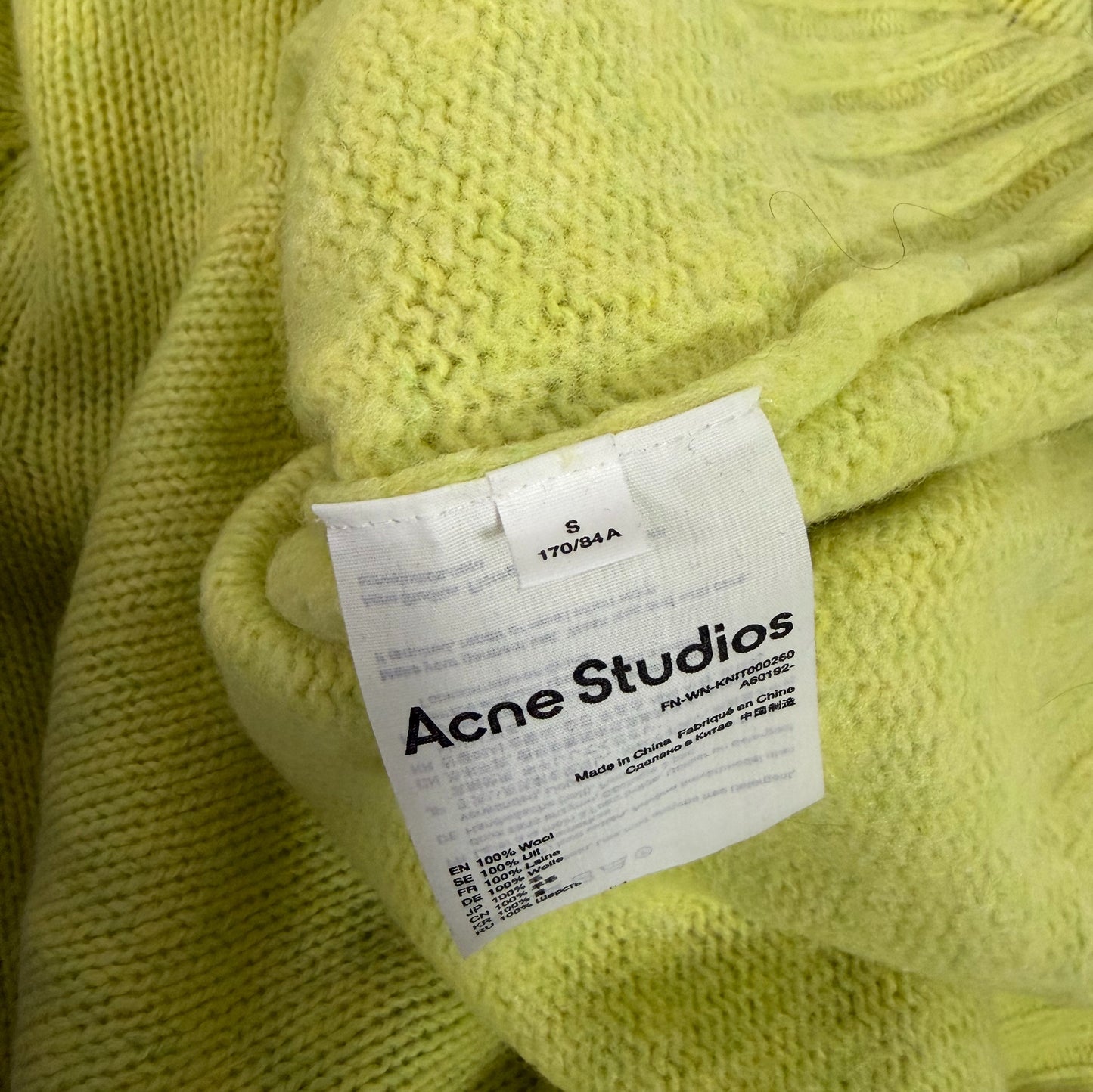 Acne Studios Lime Green Sweater