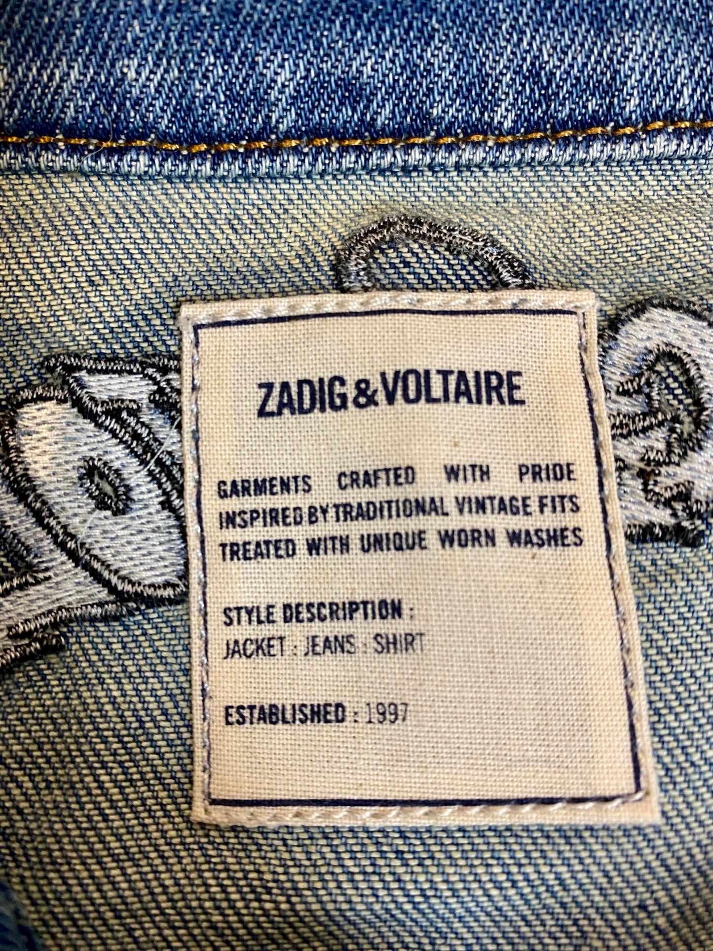 Zadig & Voltaire Butterfly denim jacket