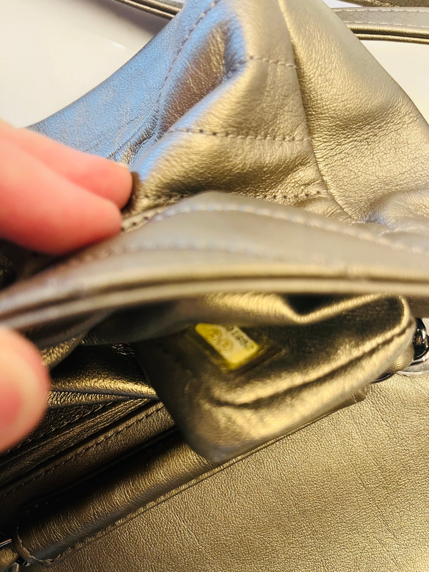 CHANEL chevron flap square embellished