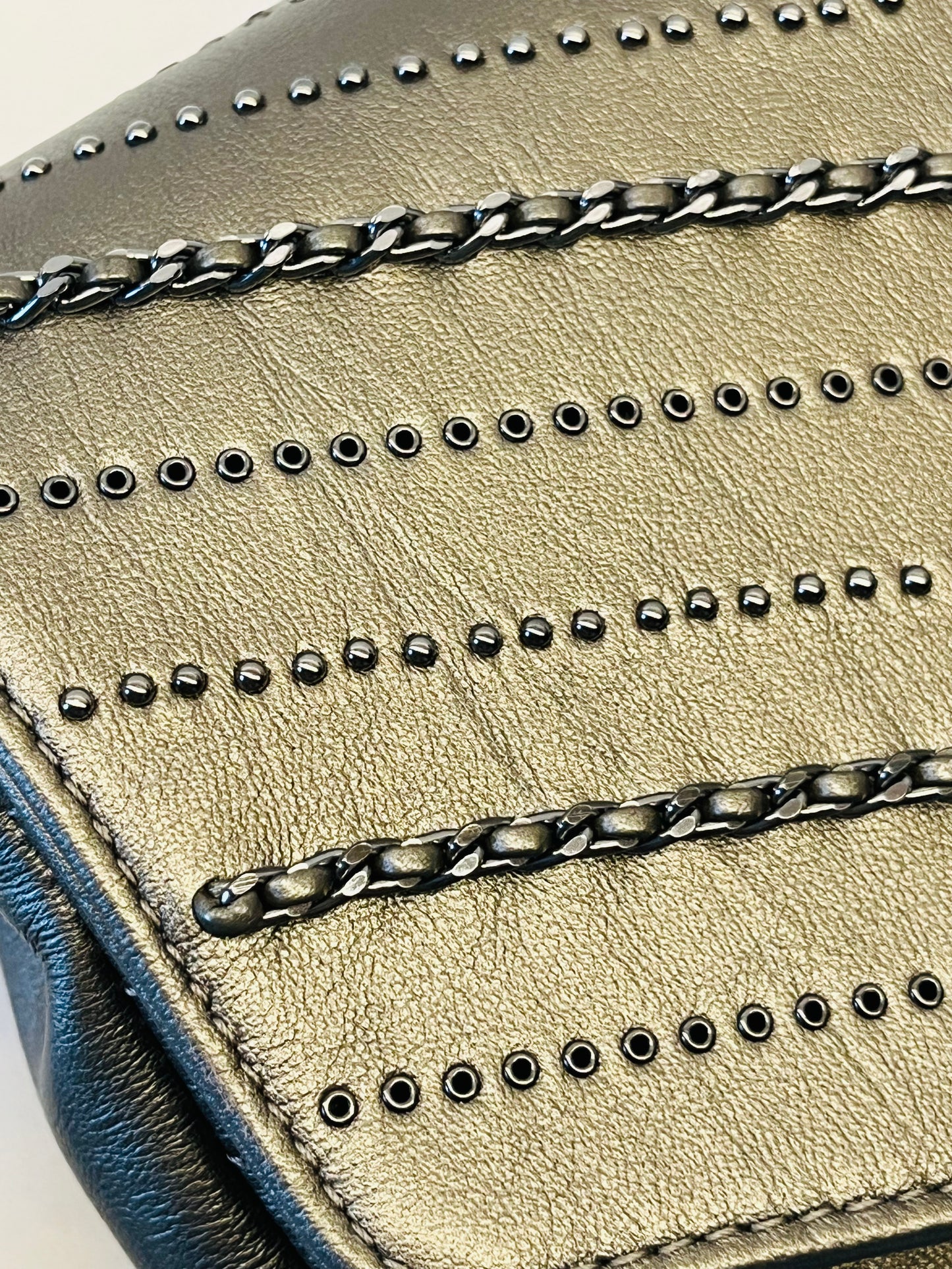 CHANEL chevron flap square embellished
