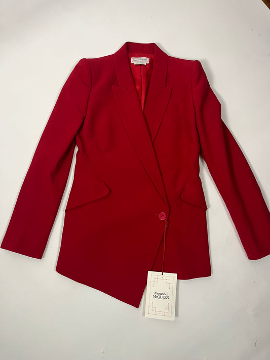 Alexander mcQueen leaf crepe drop hem jacket