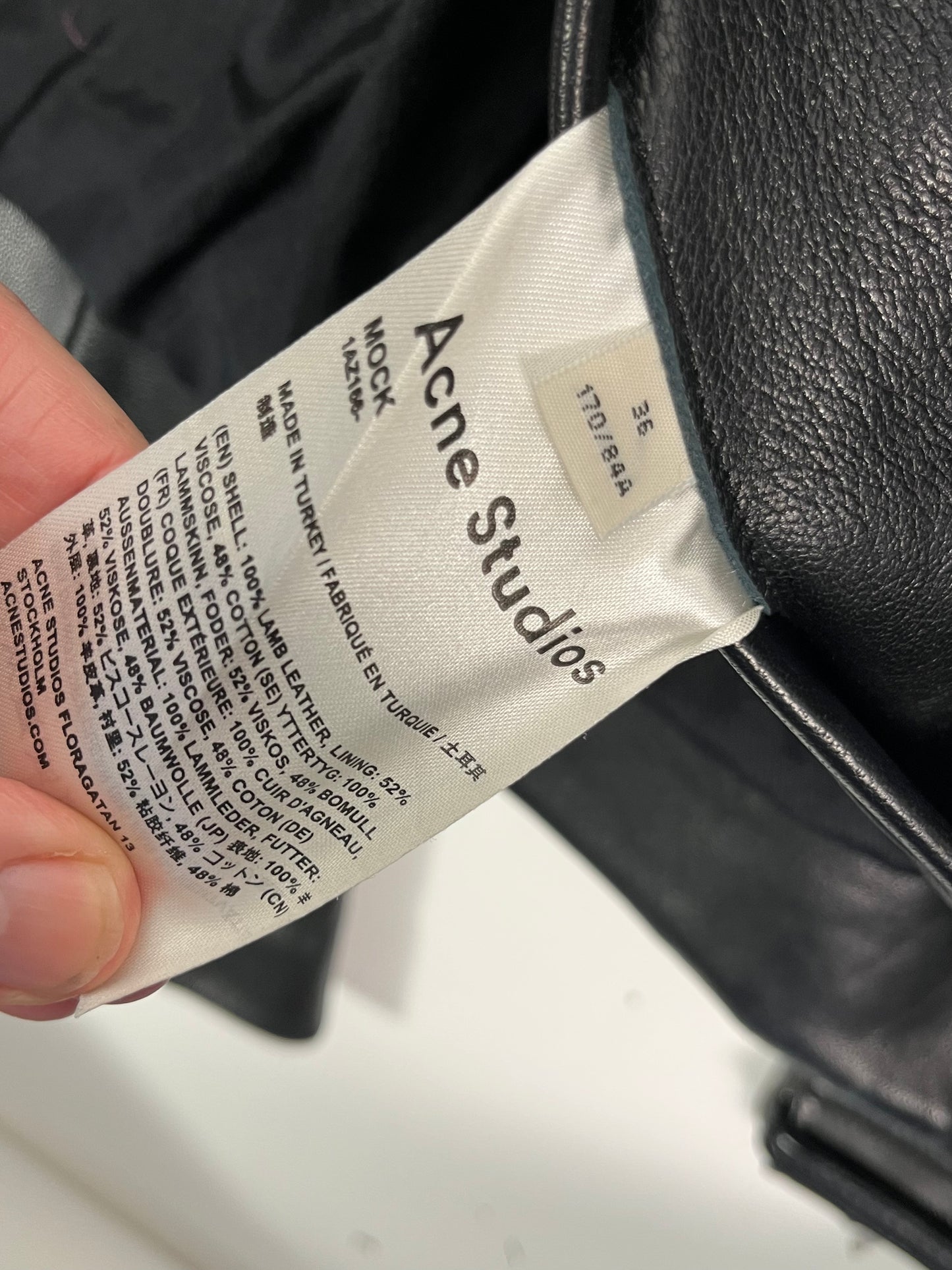 Acne Studios leather biker jacket