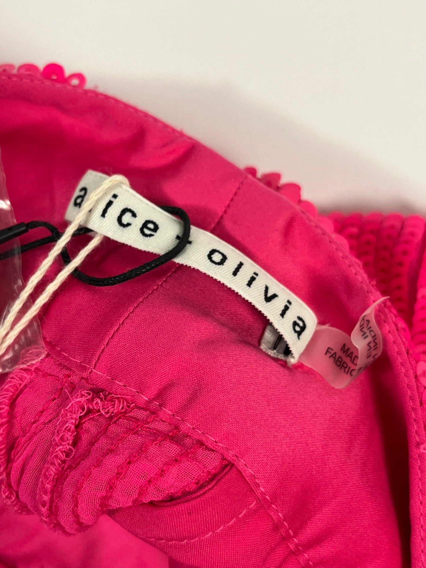 Alice&Olivia pink sequinned flares