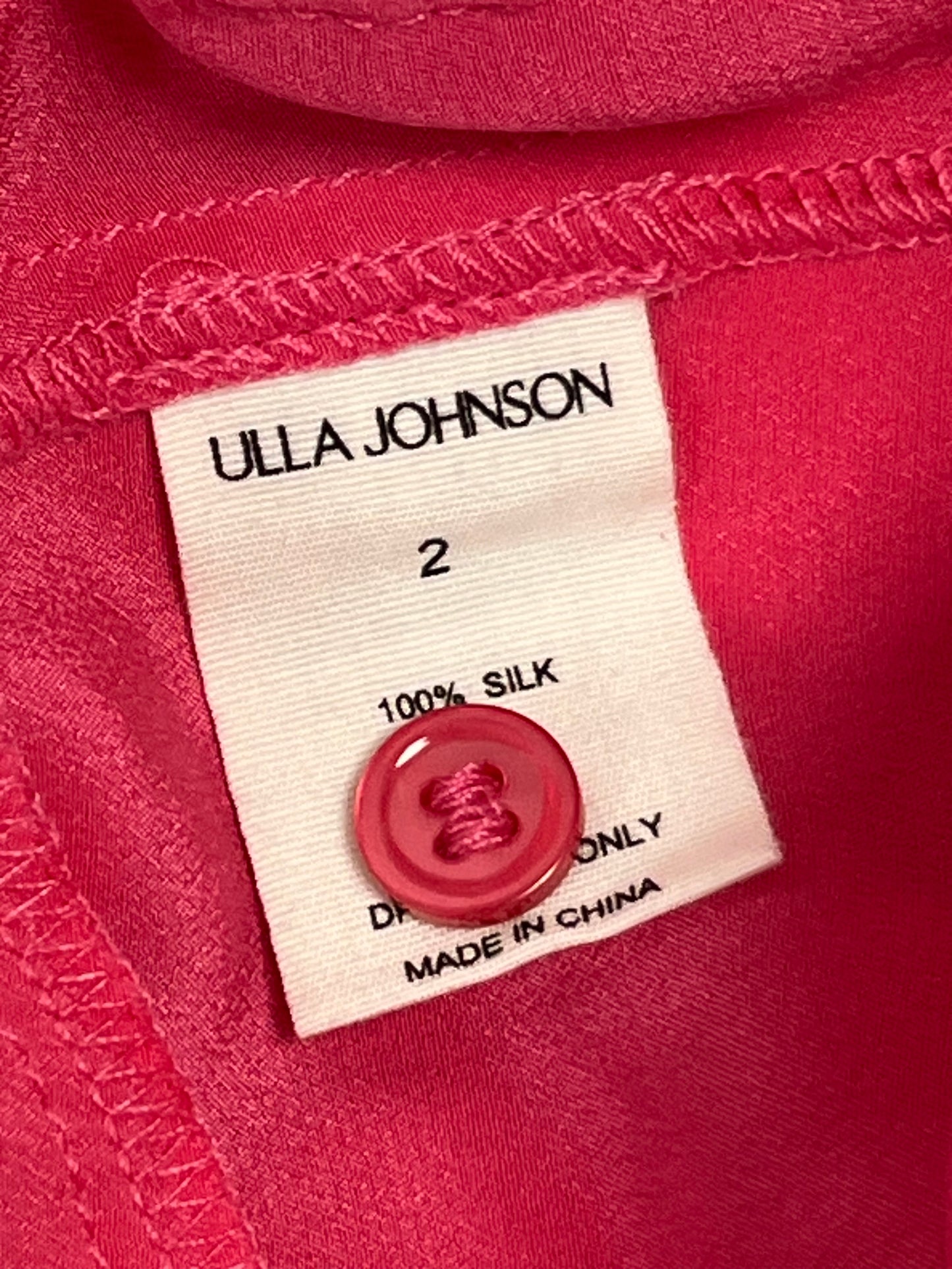 Ulla Johnson pink silk Gwen dress