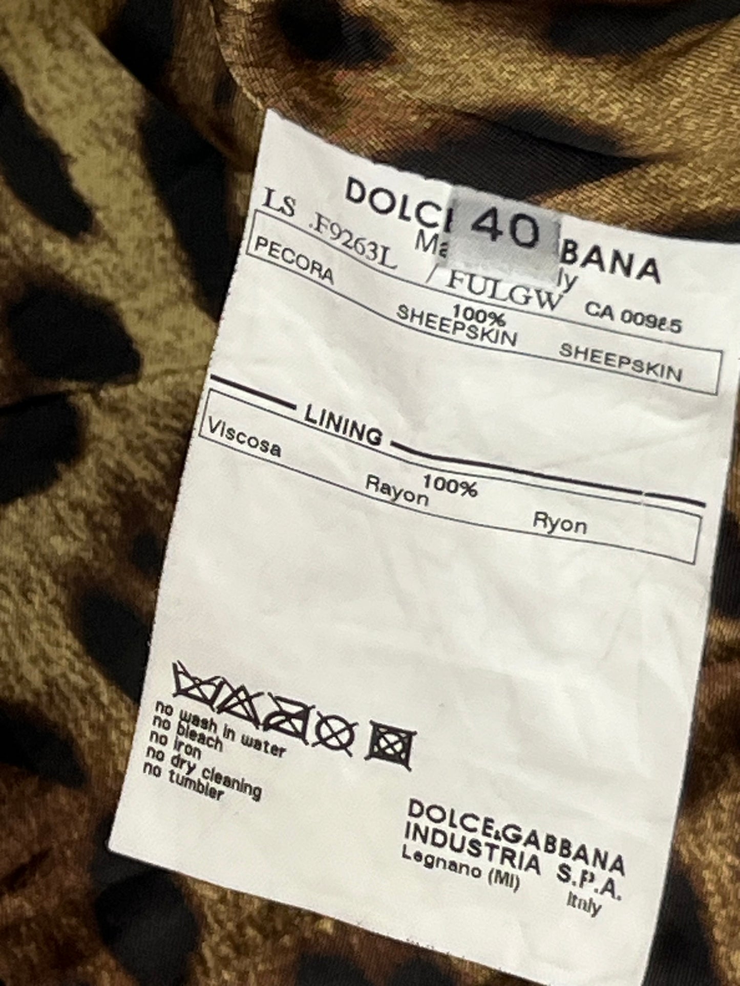 Dolce & Gabanna crackled leather biker jacket