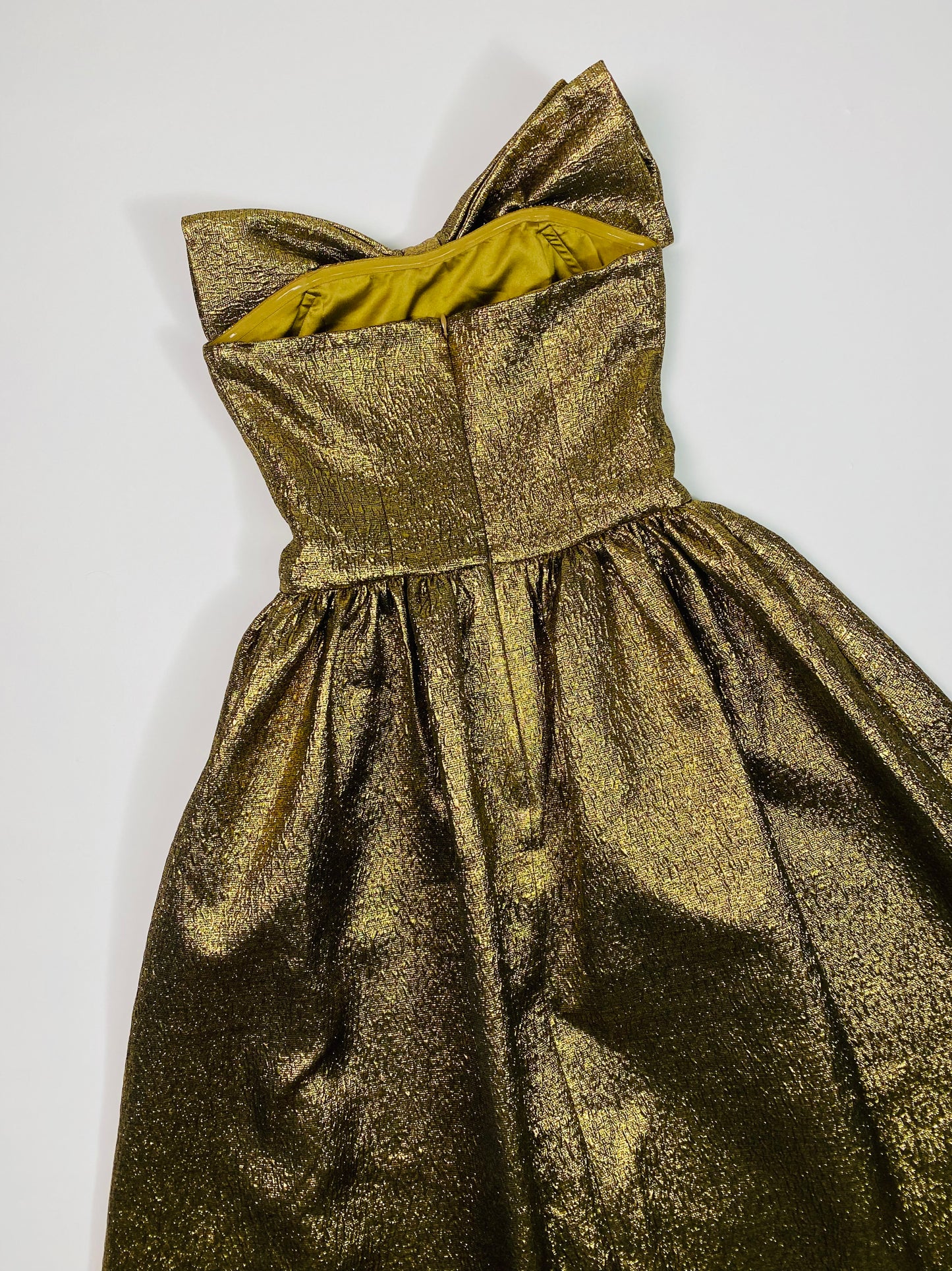 Self-Portrait gold bow gown