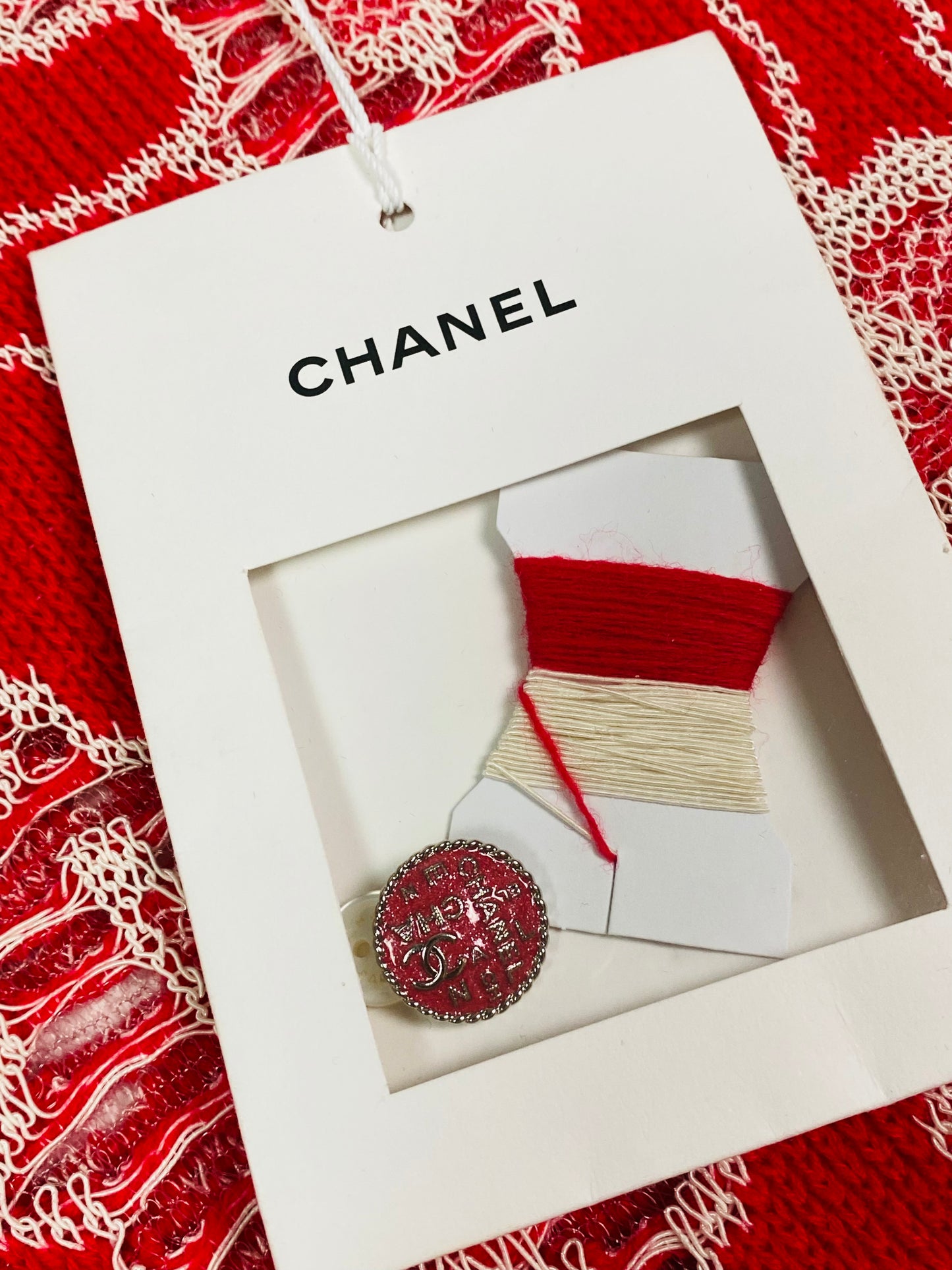 CHANEL floral knit dress