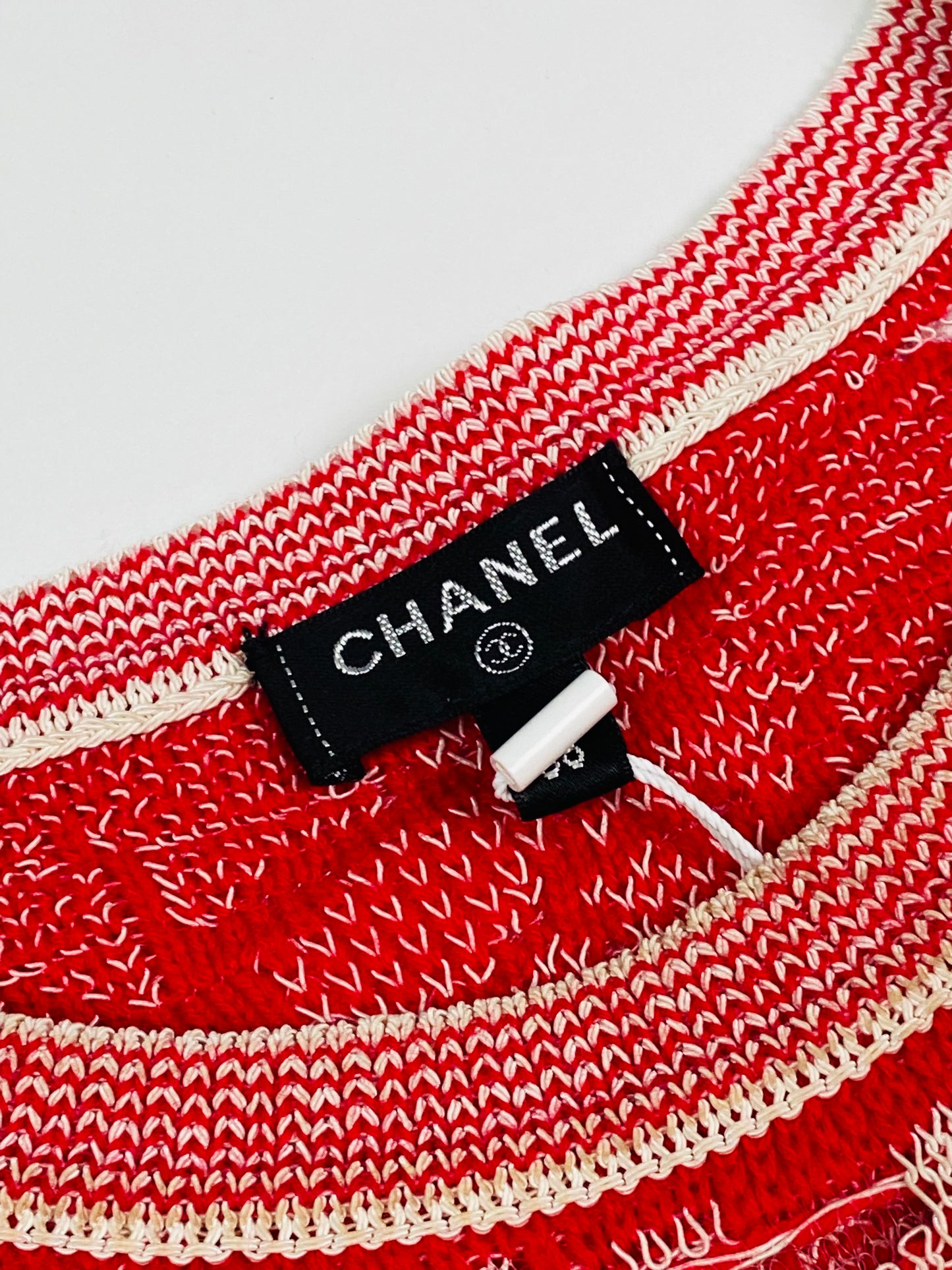 CHANEL floral knit dress