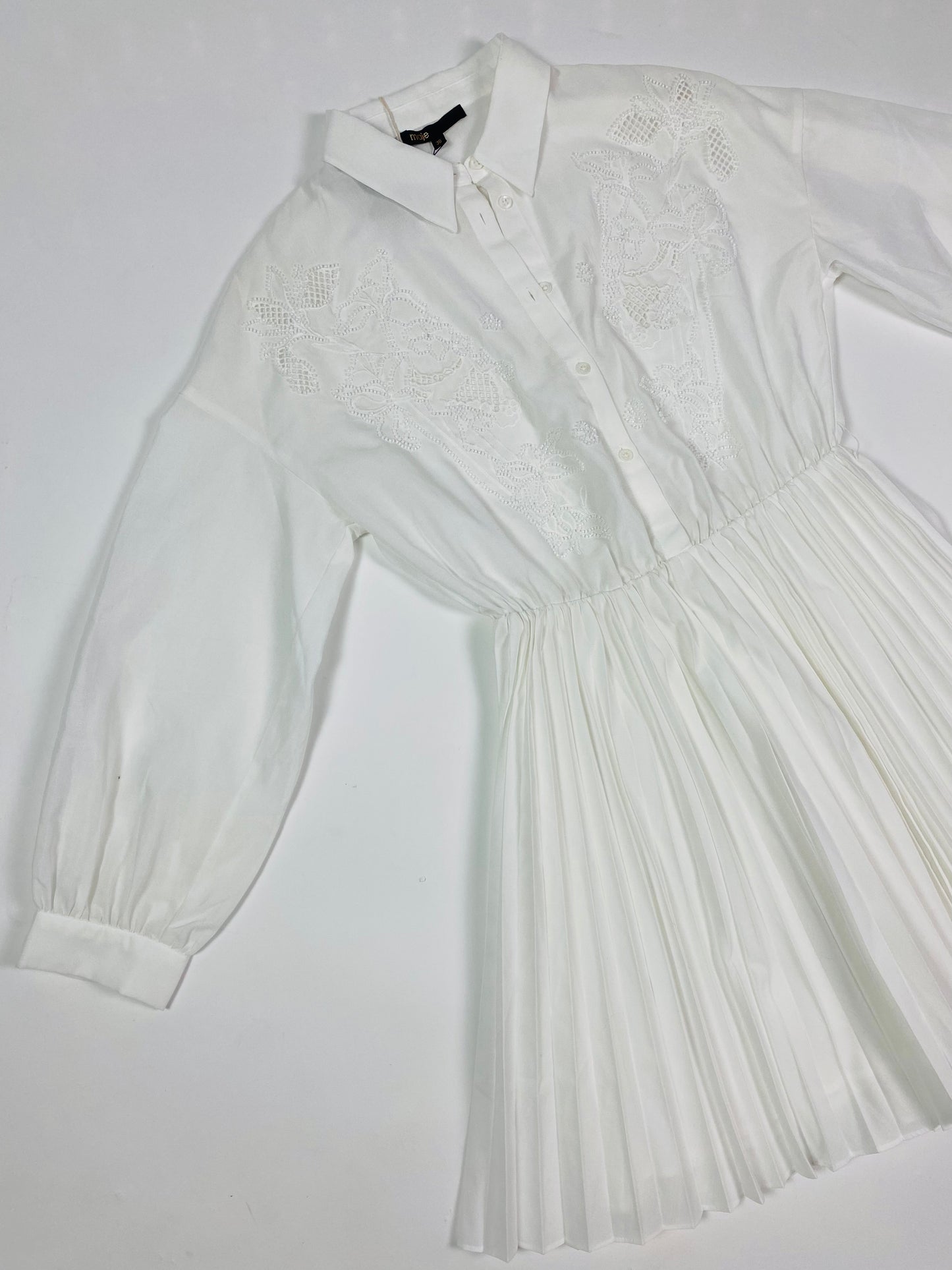 Maje embroidered shirt dress