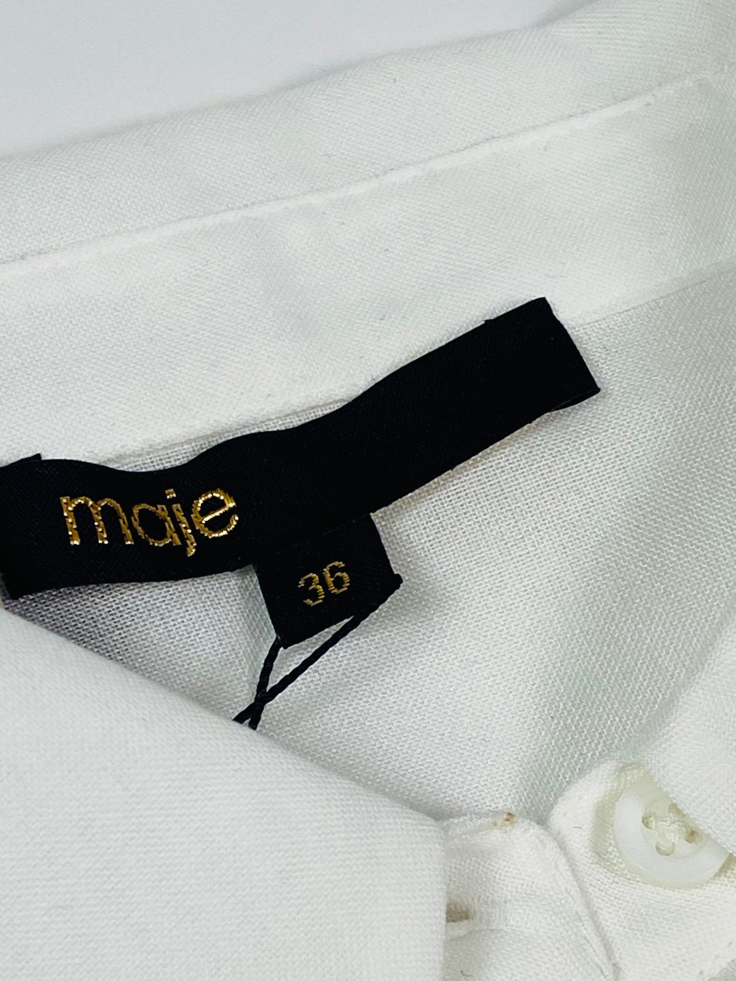 Maje embroidered shirt dress