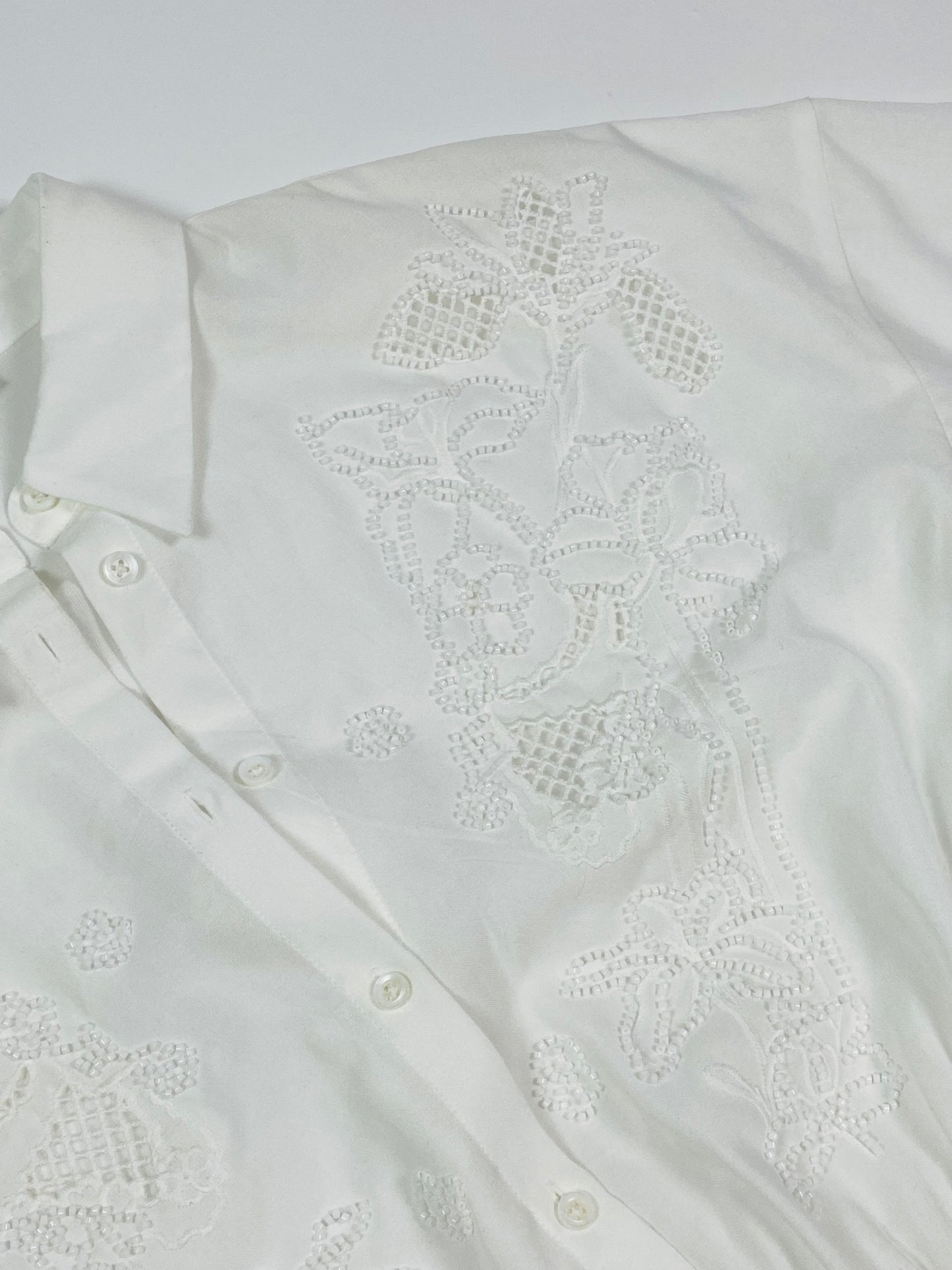 Maje embroidered shirt dress