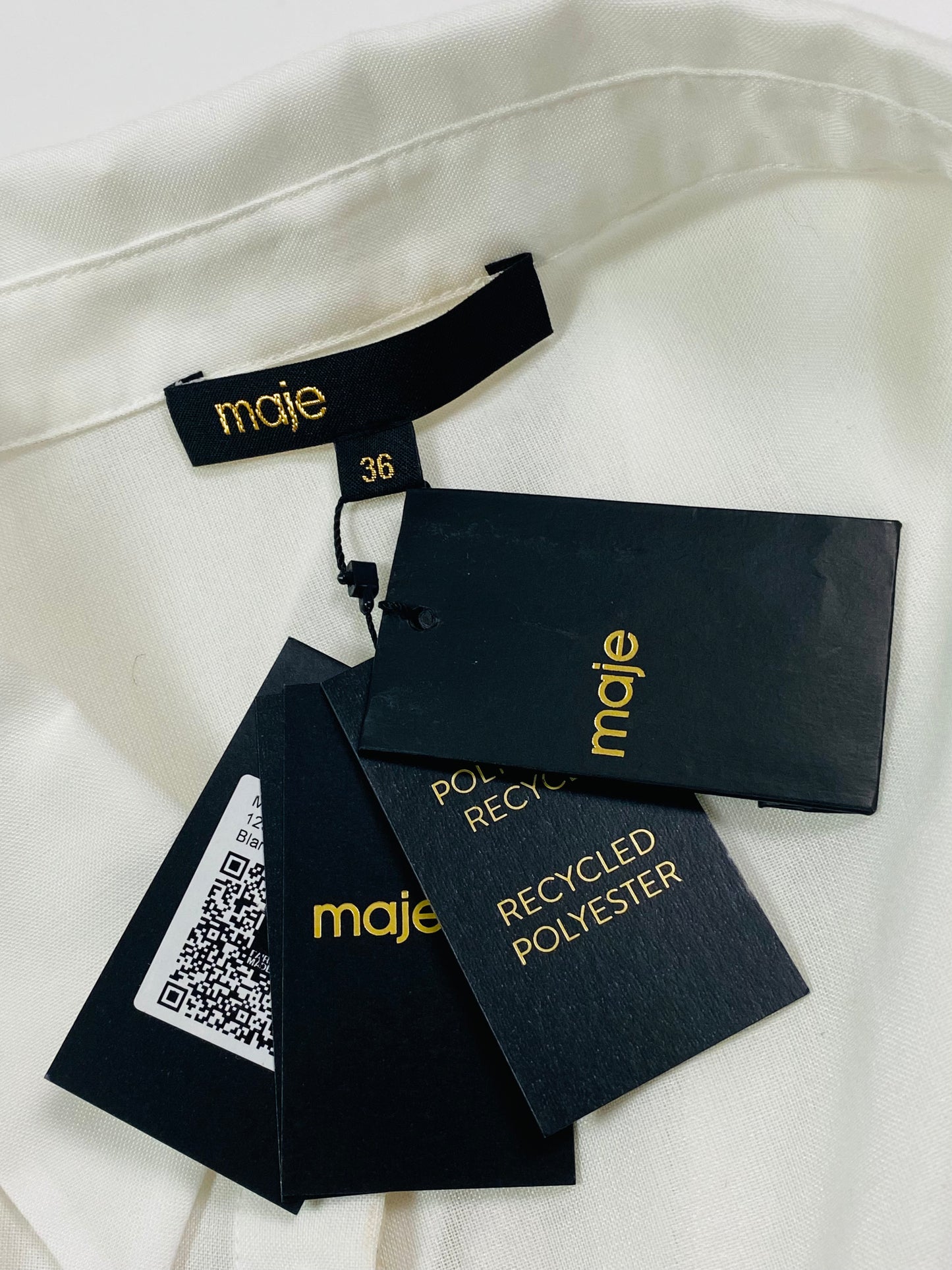Maje embroidered shirt dress