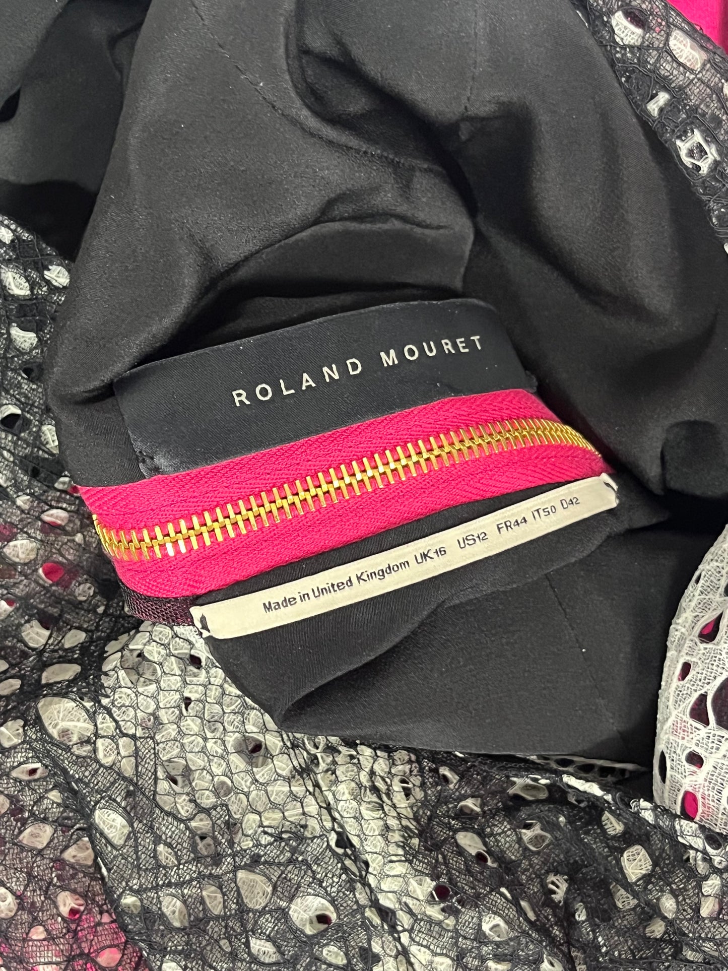 Roland Mouret pink satin dress