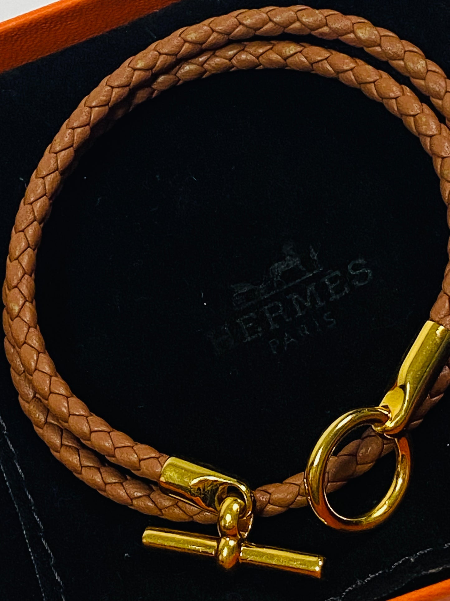 Hermès calfskin leather bracelet