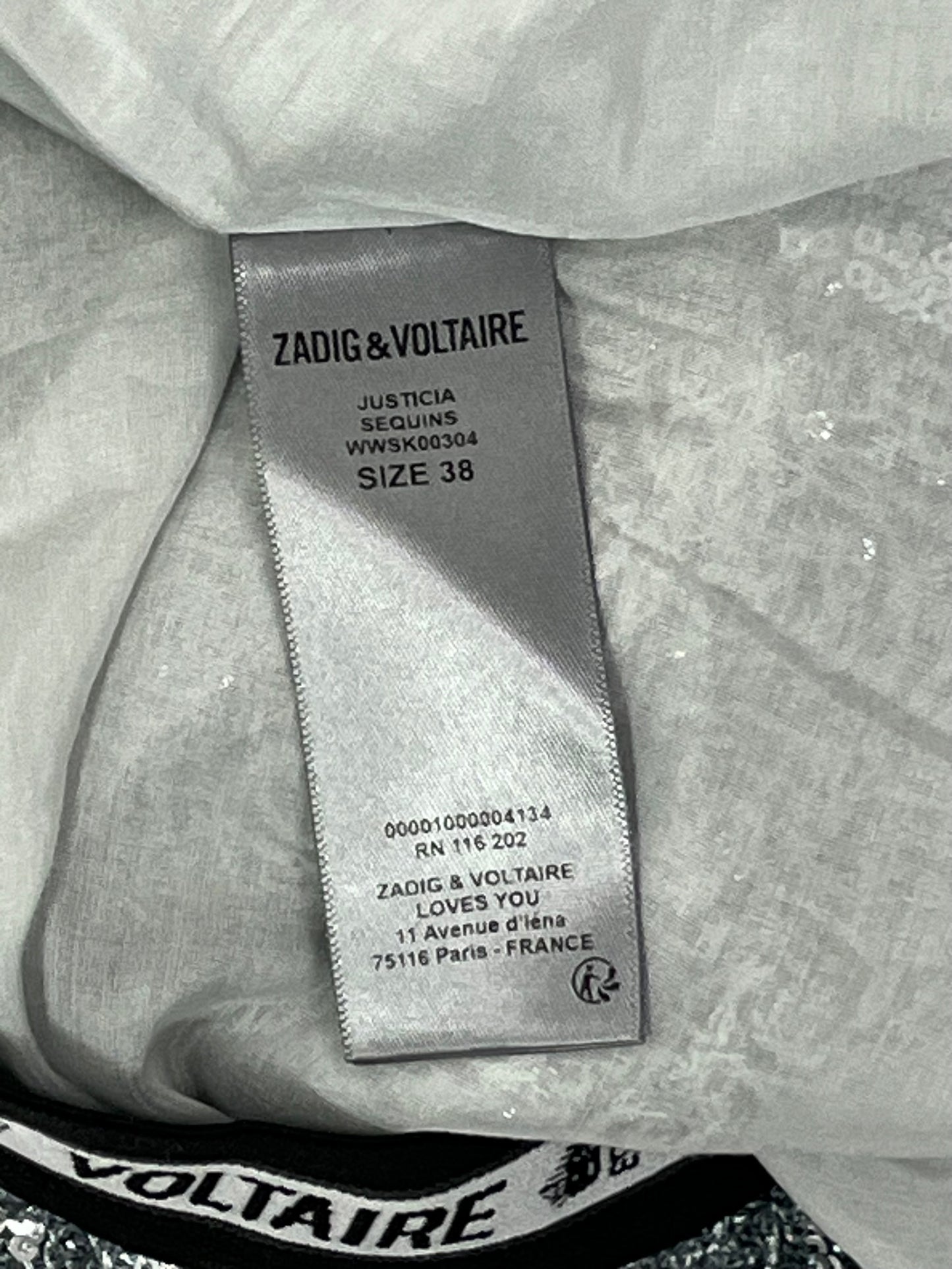 Zadig & Voltaire sequin skirt