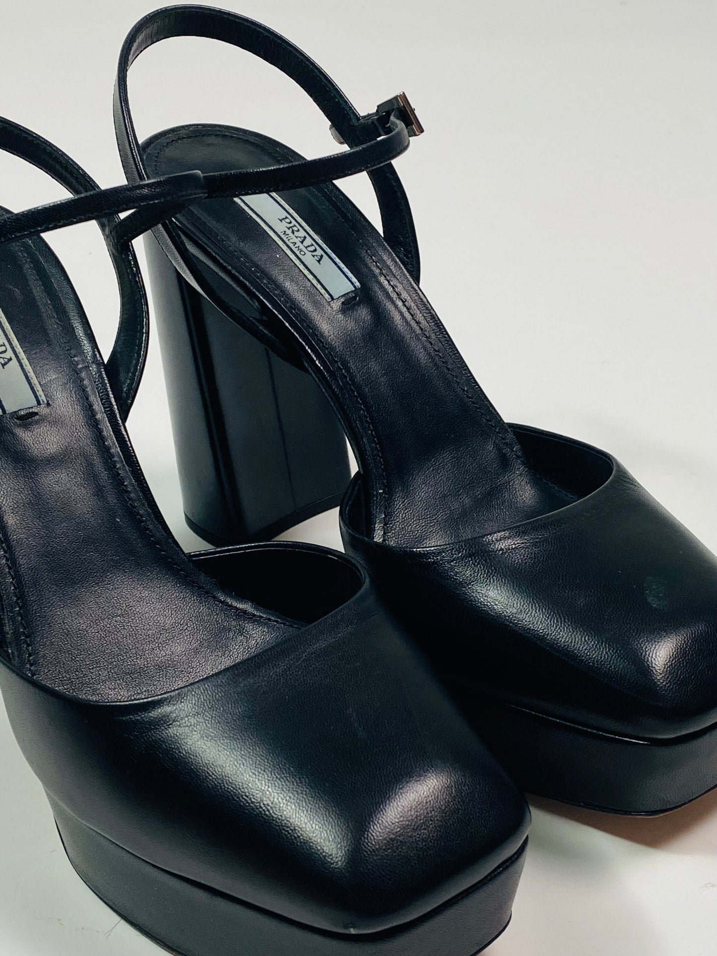 Prada Leather Platform Pumps