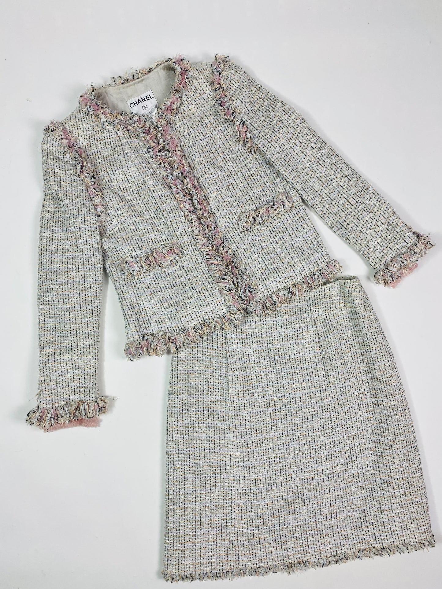 CHANEL Spring 2004 Tweed Skirt Suit