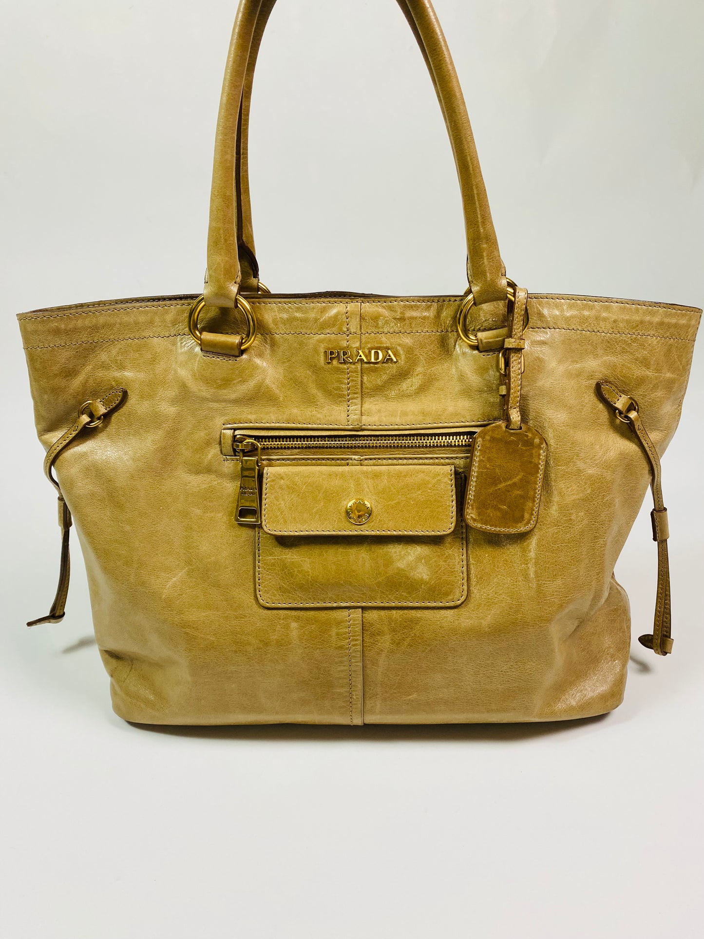 Prada Tan Leather Handbag