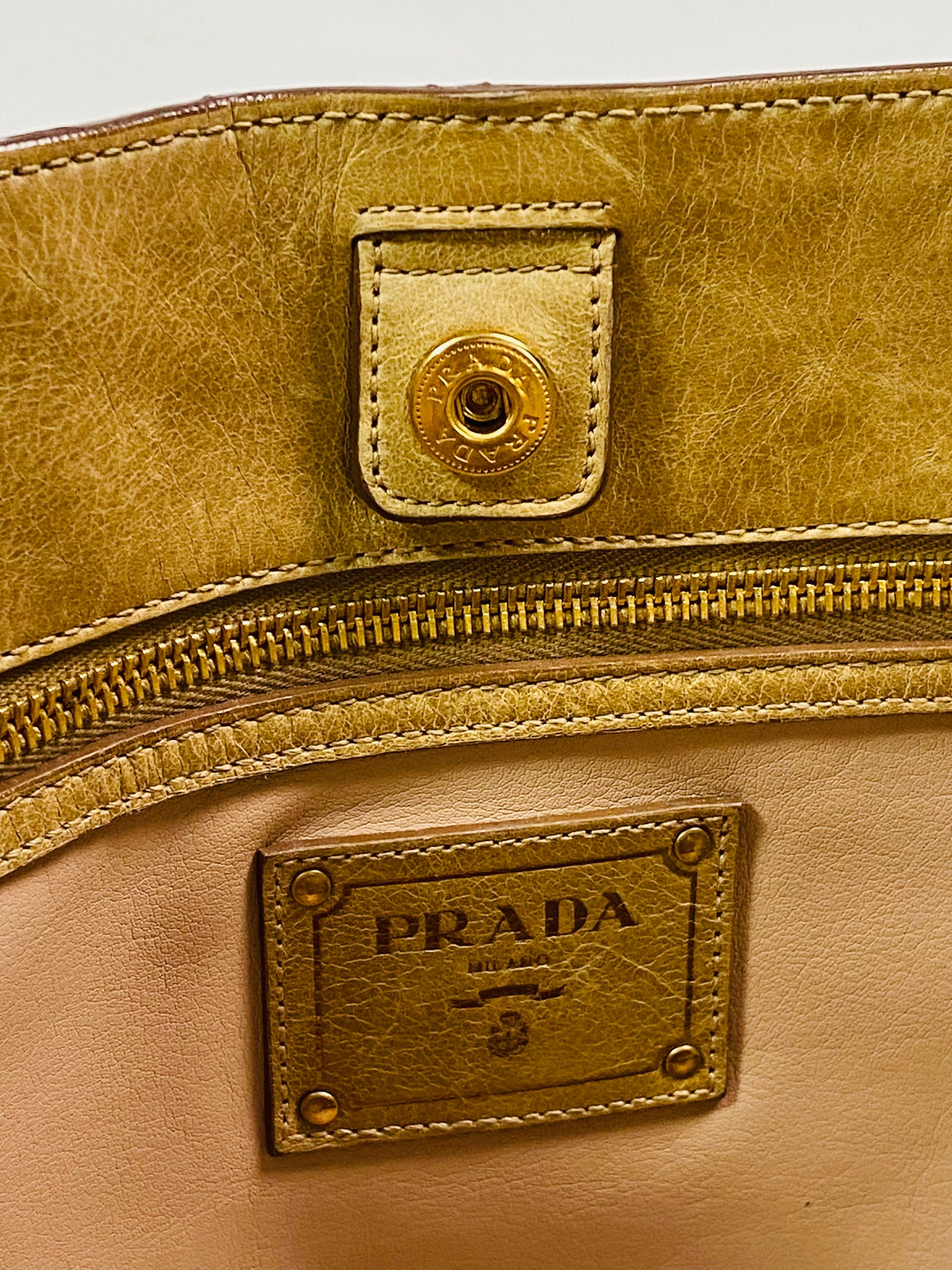 Prada Tan Leather Handbag