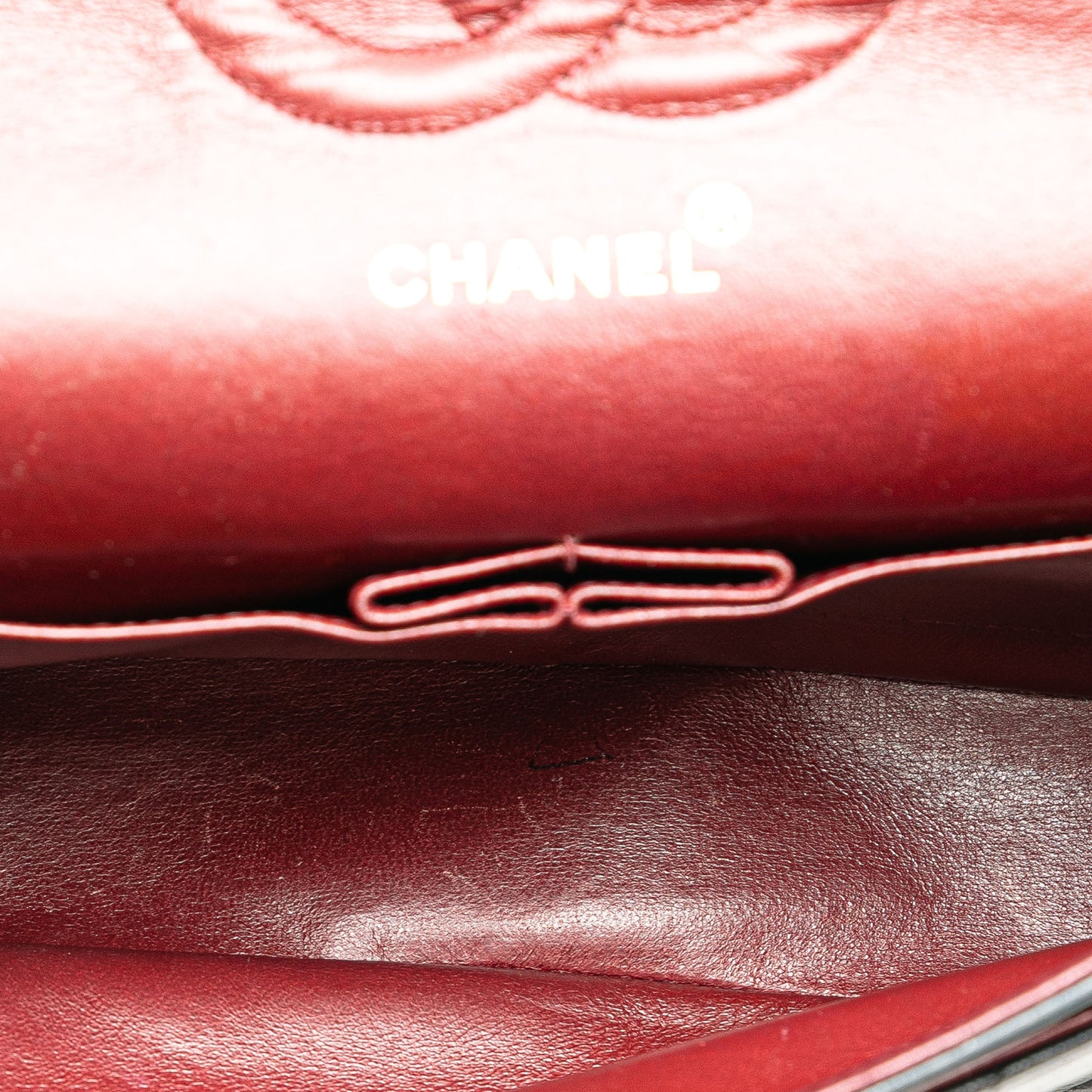 CHANEL vintage chevron lambskin double flap medium
