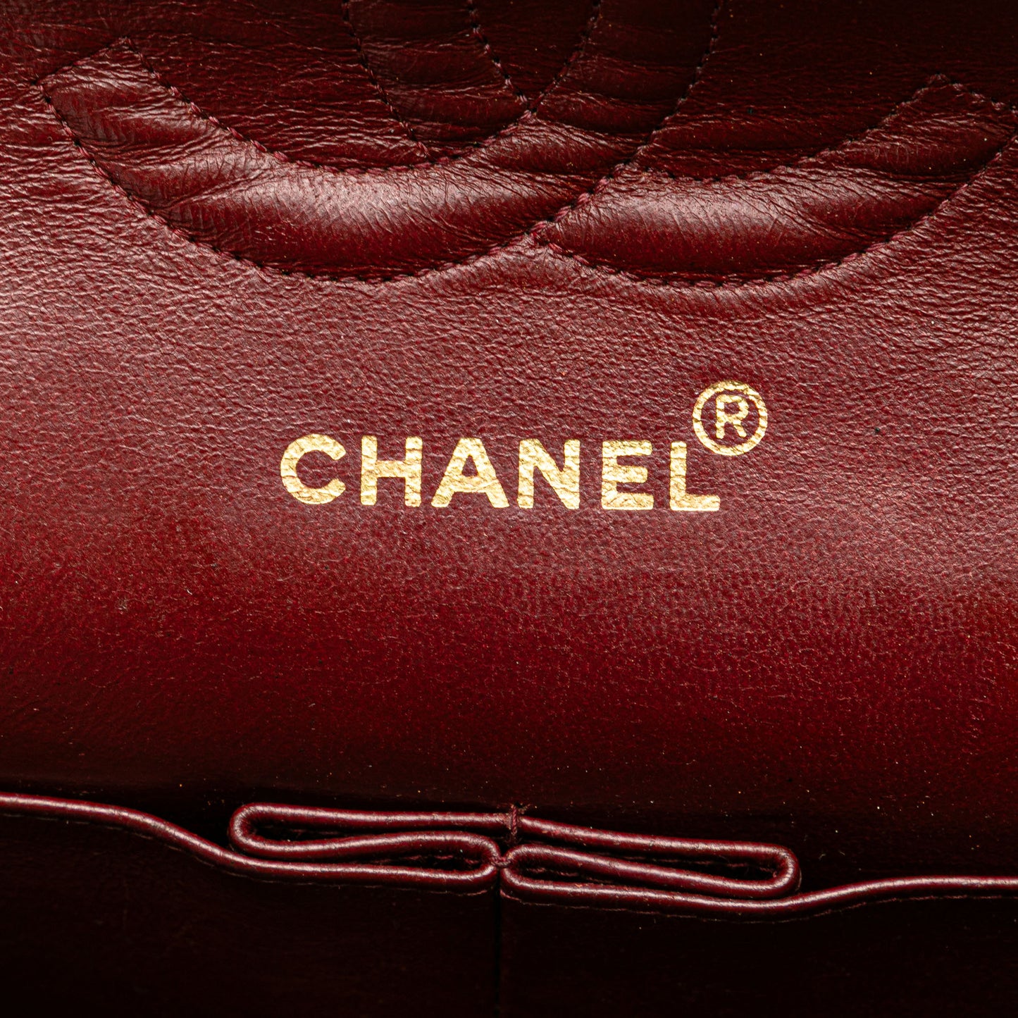 CHANEL vintage chevron lambskin double flap medium