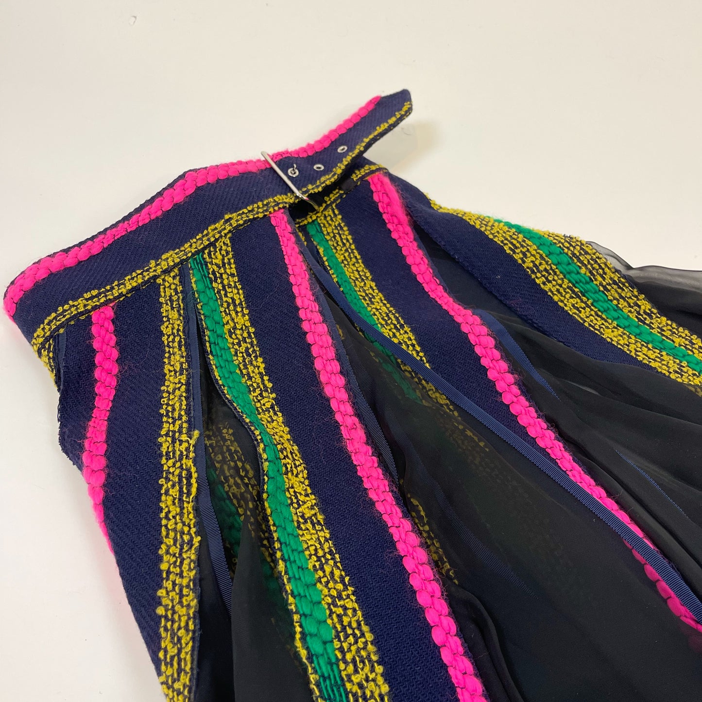 Sacai striped Pleated Skirt