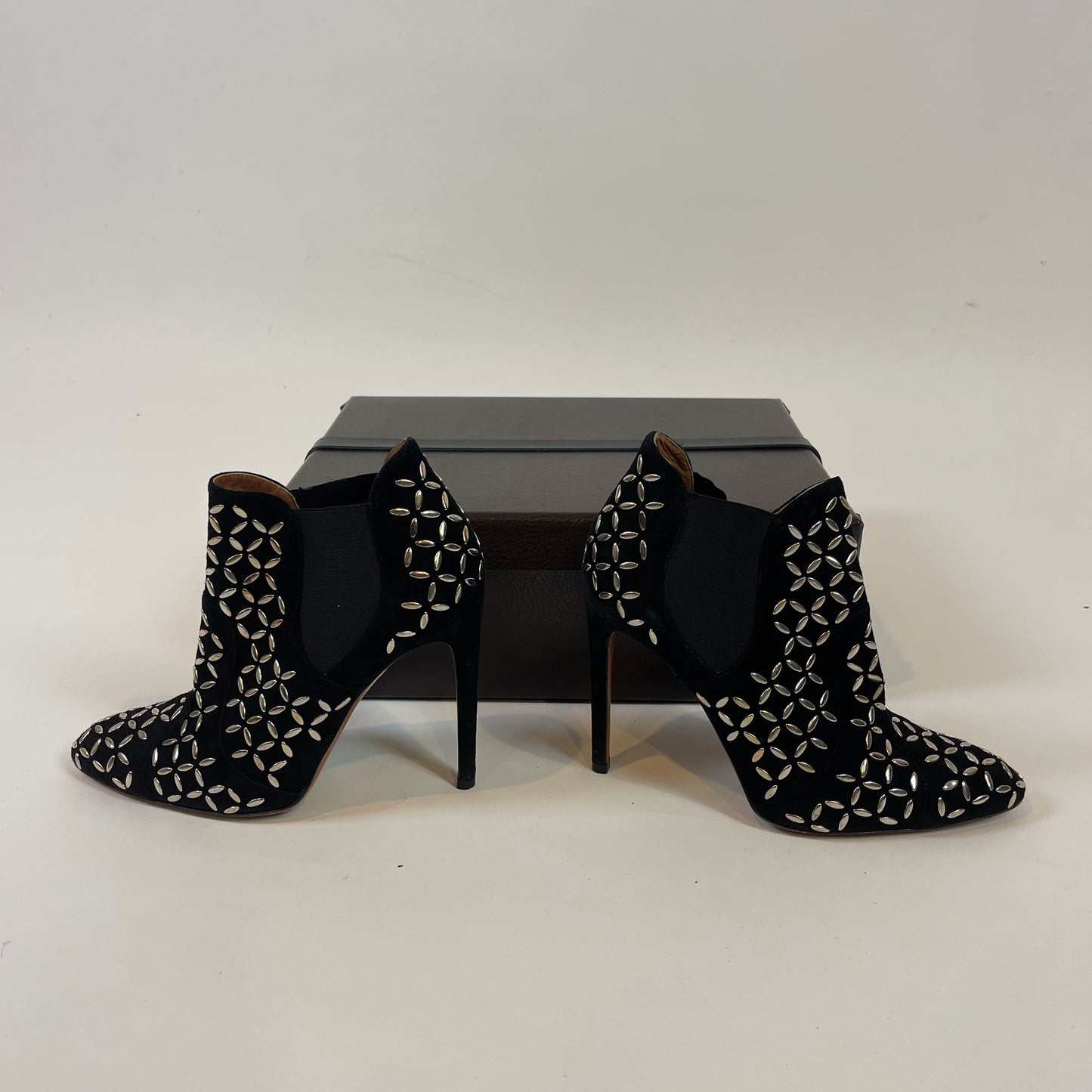 Alaia Black Suede Ankle Boots