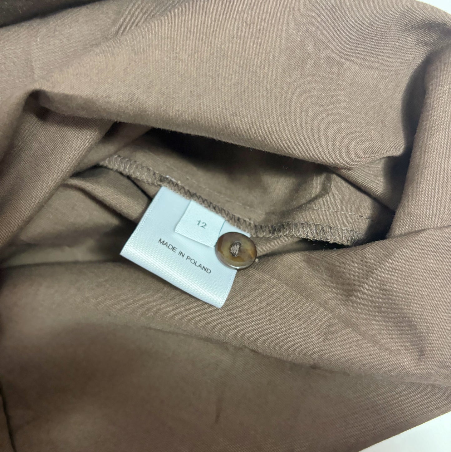 Aoife Brown Blouse with Detachable Collar
