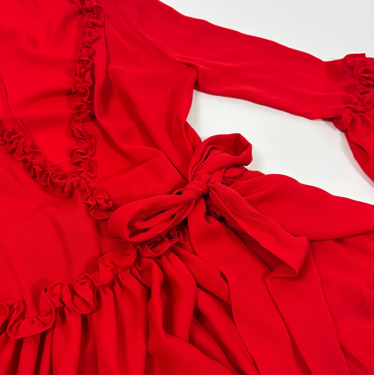 Mulberry Red Ruffle Blouse