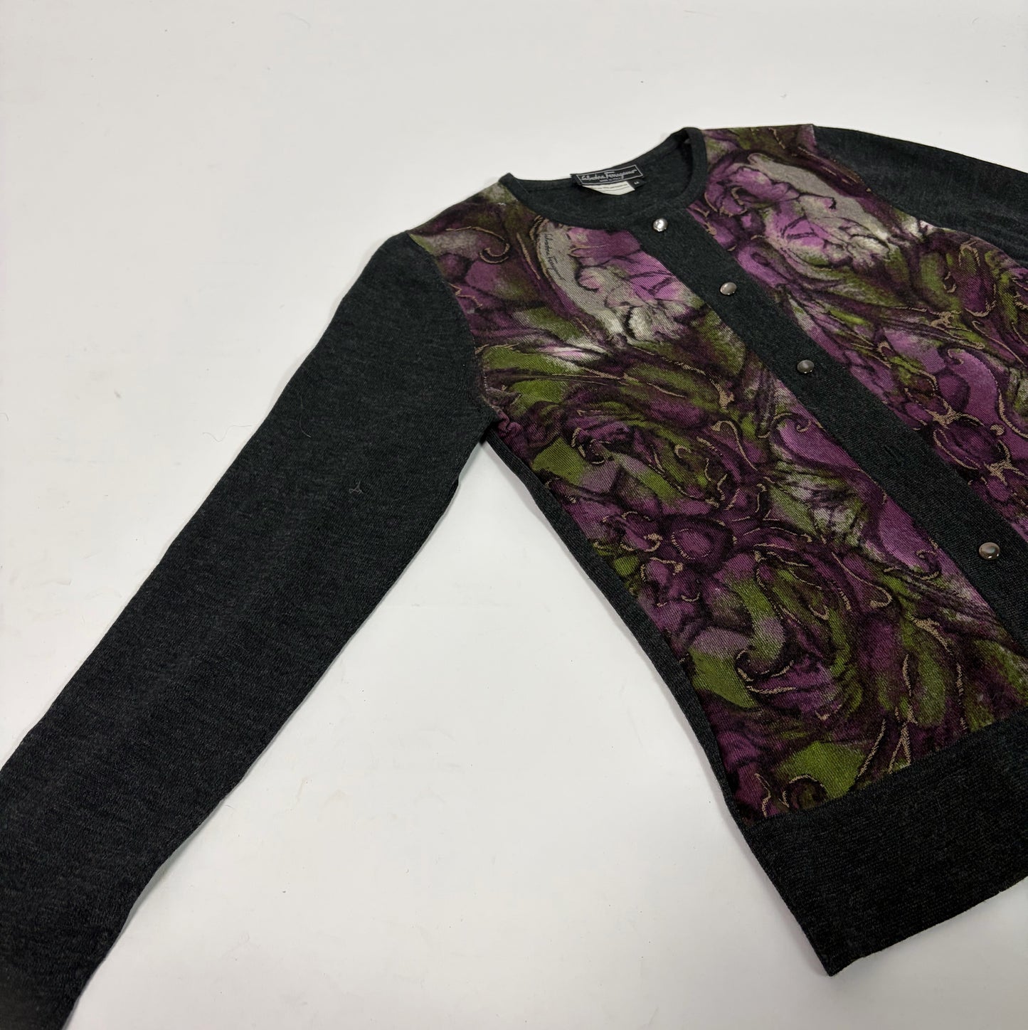Salvatore Ferragamo Floral Print Cardigan