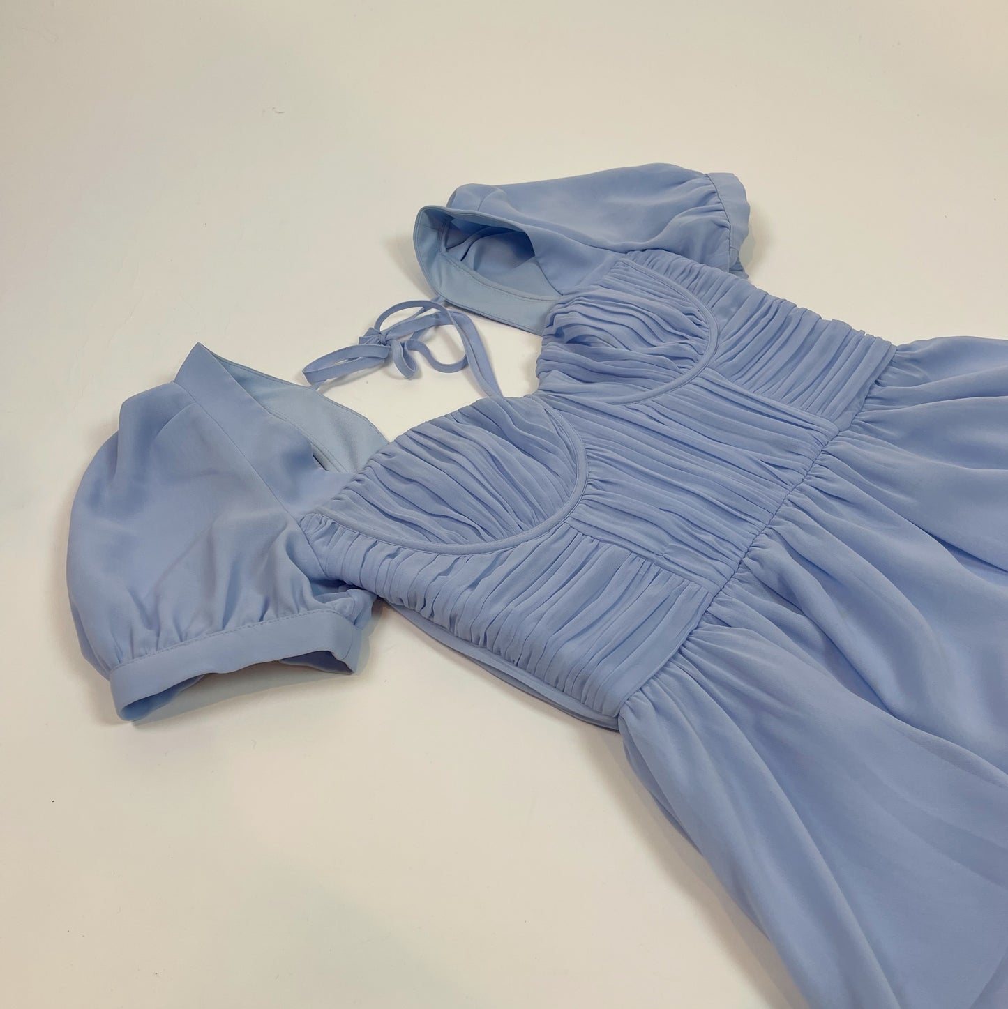 Self Portrait Blue Peplum Hem Top