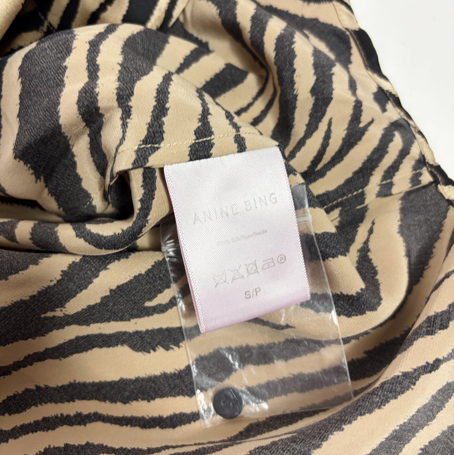 Anine Bing Tiger Print Silk Shirt