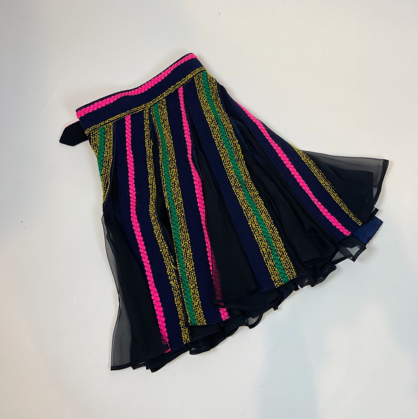 Sacai striped Pleated Skirt