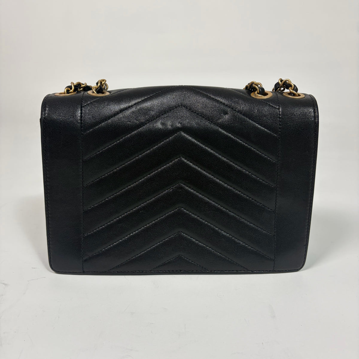 Chanel Reversed Chevron Flap Bag