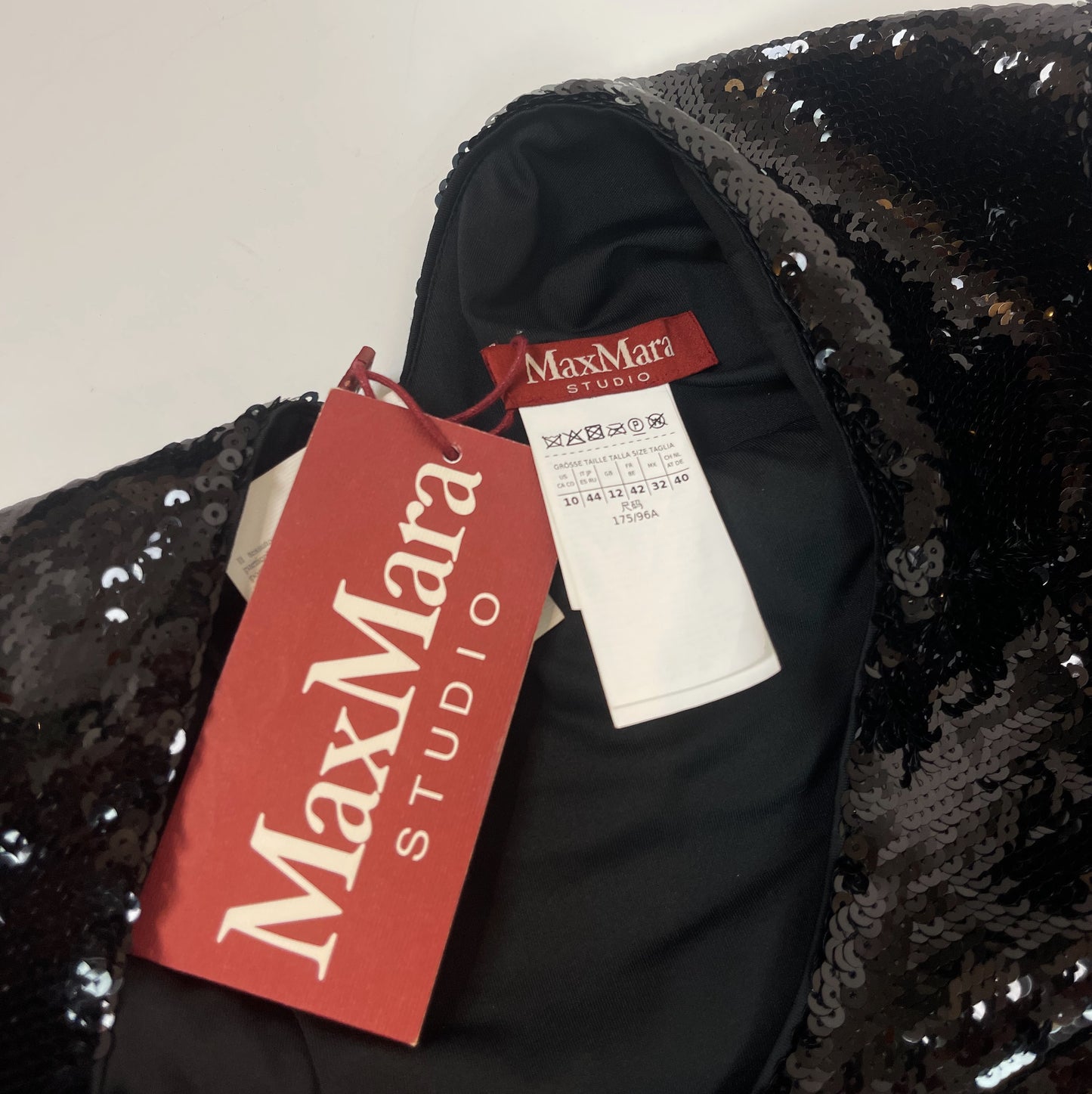 Max Mara Black Sequin Dress