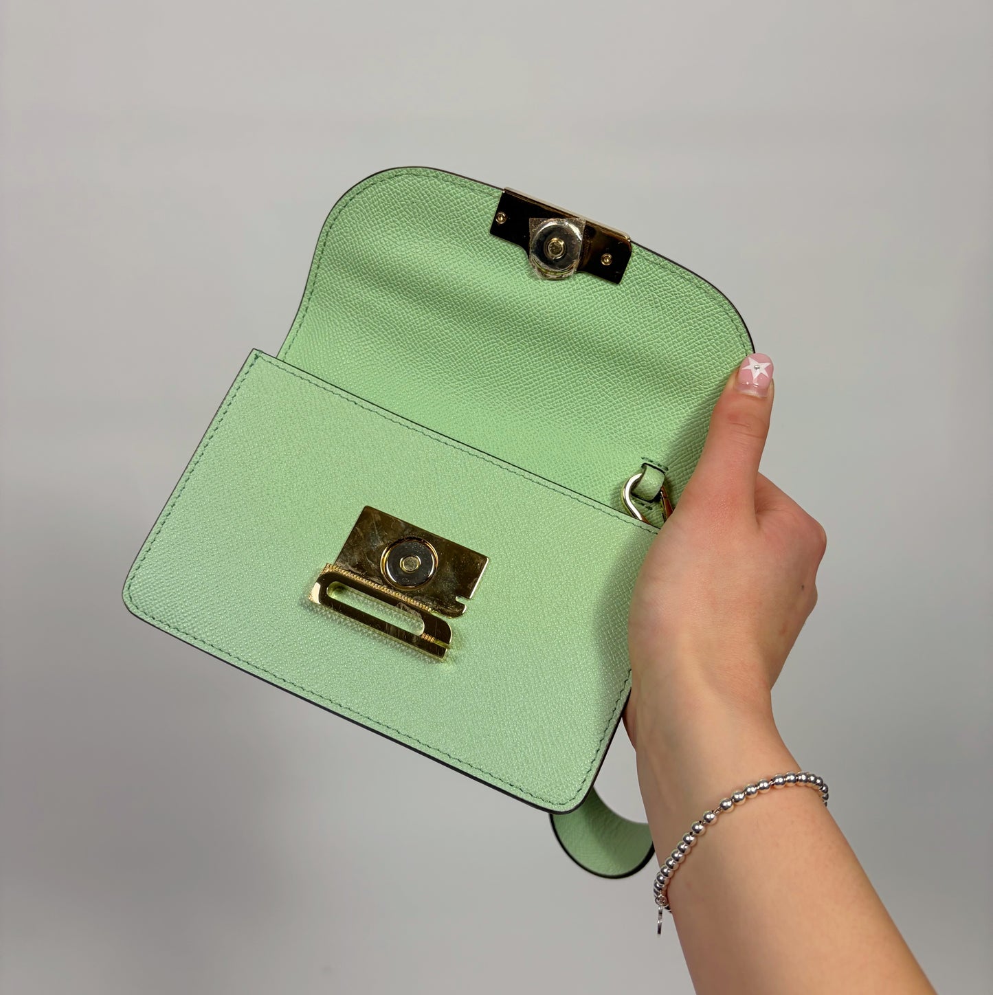 Victoria Beckham Mint Green Dorian mini bag