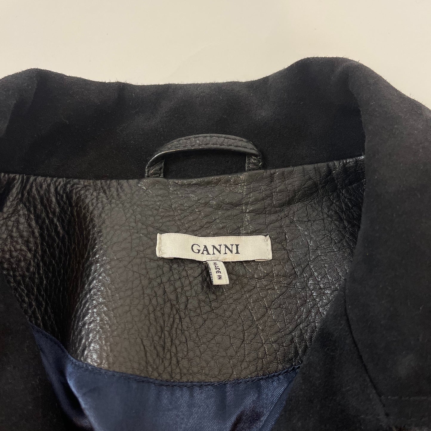 Ganni Leather And Suede Biker Jacket