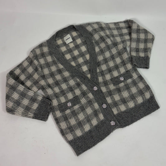 Sandro Grey Plaid Cardigan