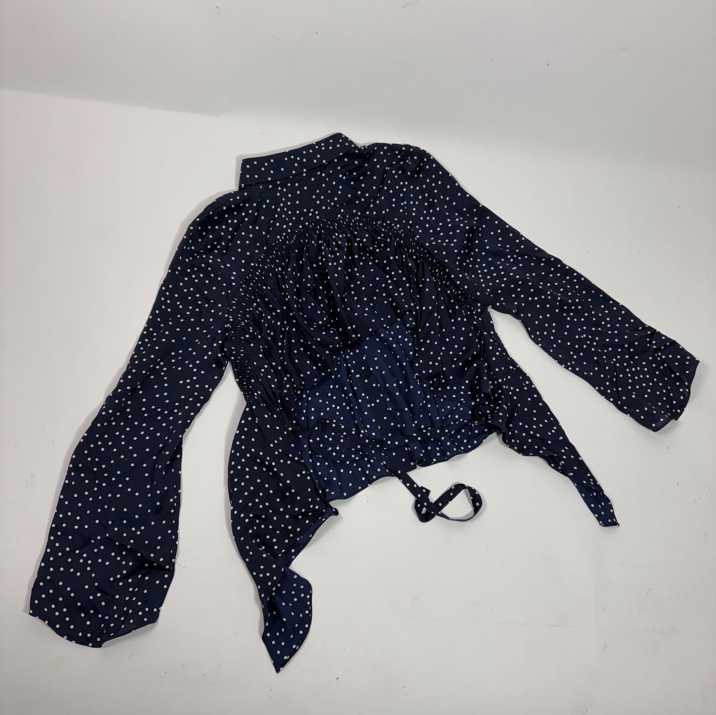 Magda Butrym Navy Polka Dot Shirt
