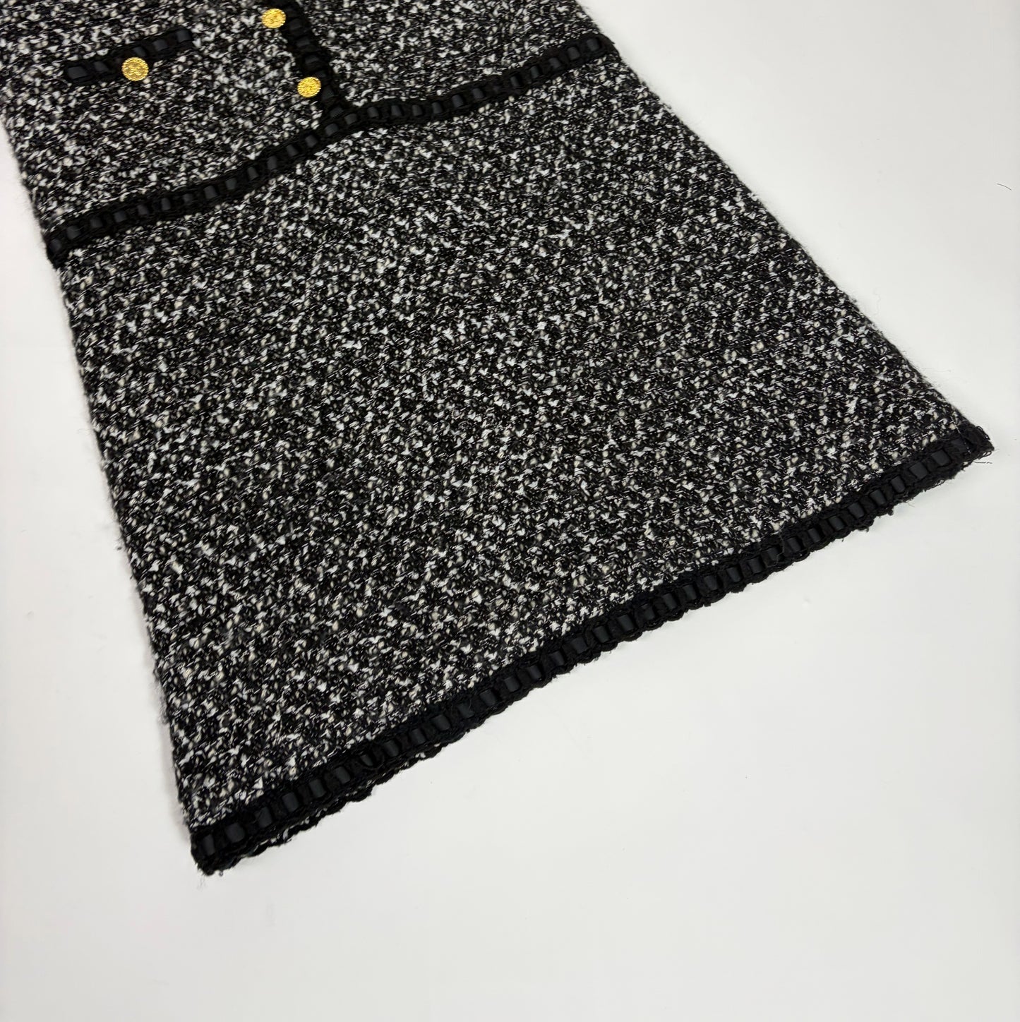 Edward Achour Paris Black Tweed Dress