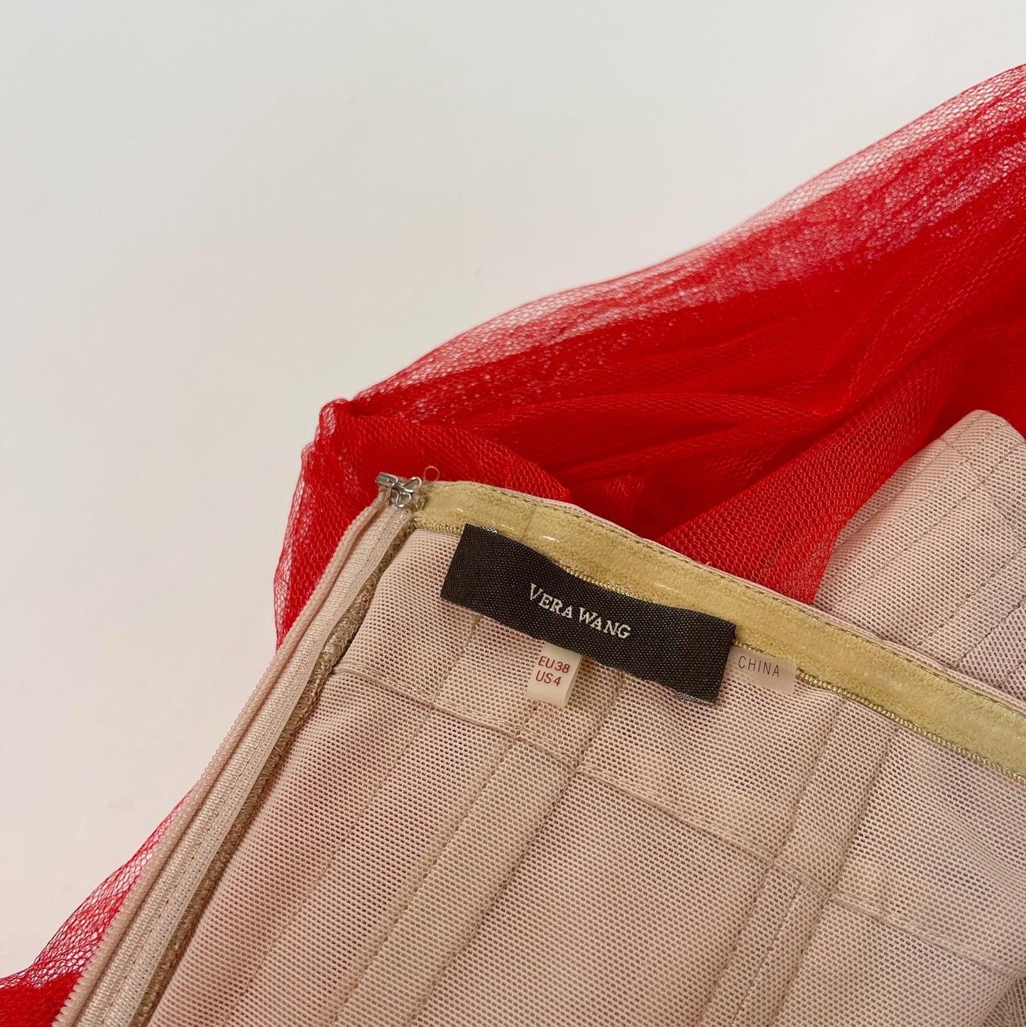 Vera Wang Red Tulle Dress