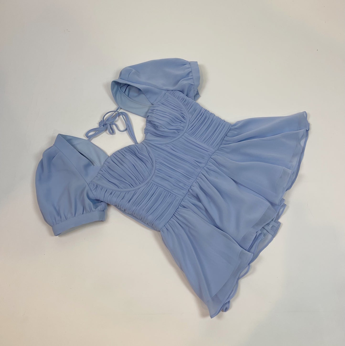 Self Portrait Blue Peplum Hem Top