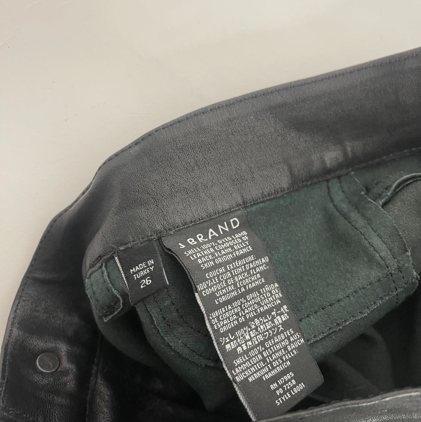 J Brand Leather Trousers