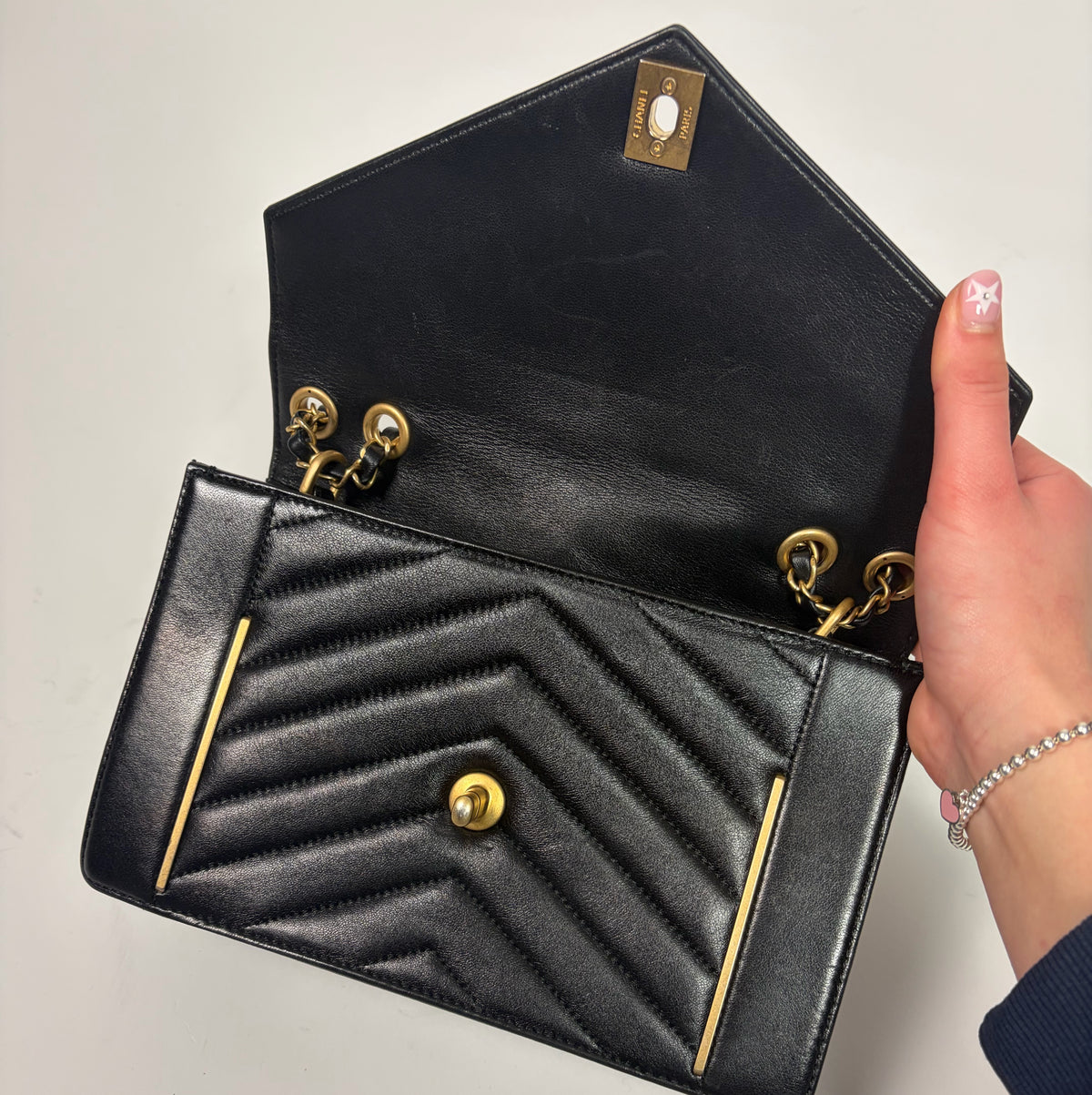 Chanel Reversed Chevron Flap Bag