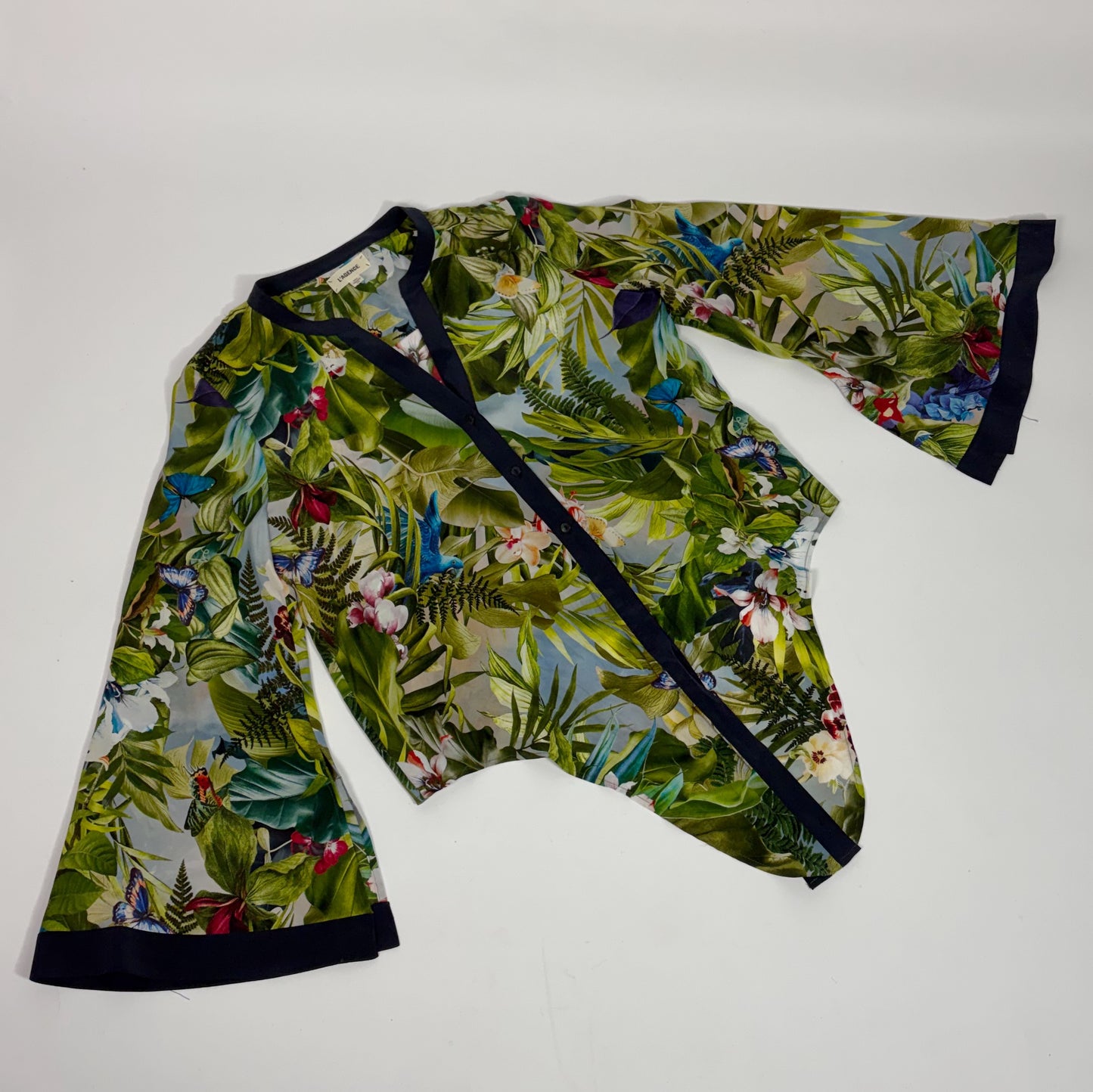 L'Agence Tropical Print Blouse