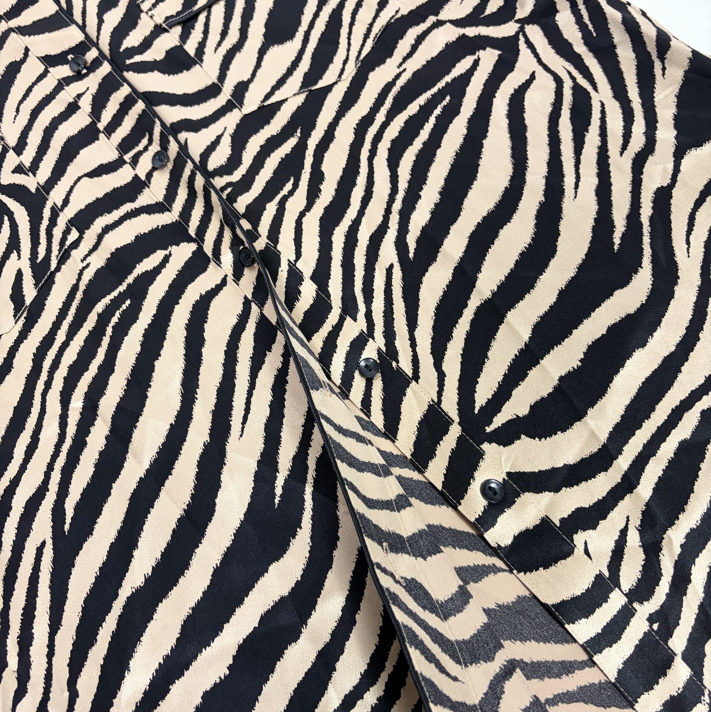 Anine Bing Tiger Print Silk Shirt